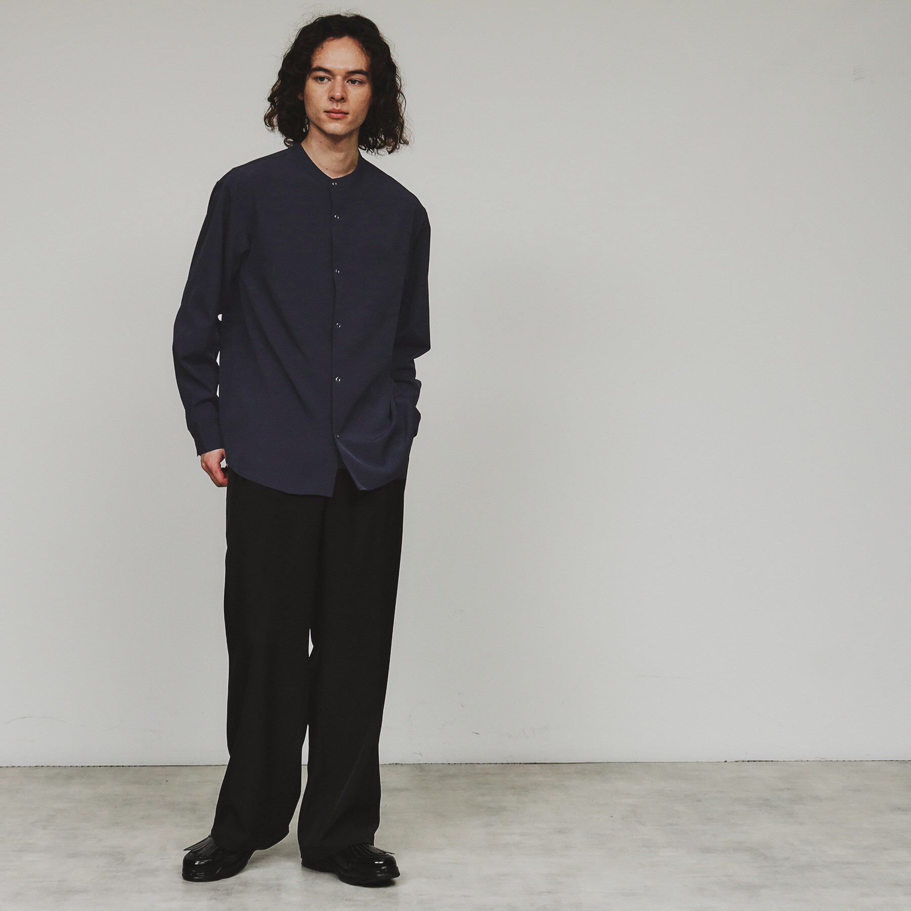 tk.TAKEO KIKUCHI「バンドカラーリングドットシャツ」|シャツ・ブラウス|