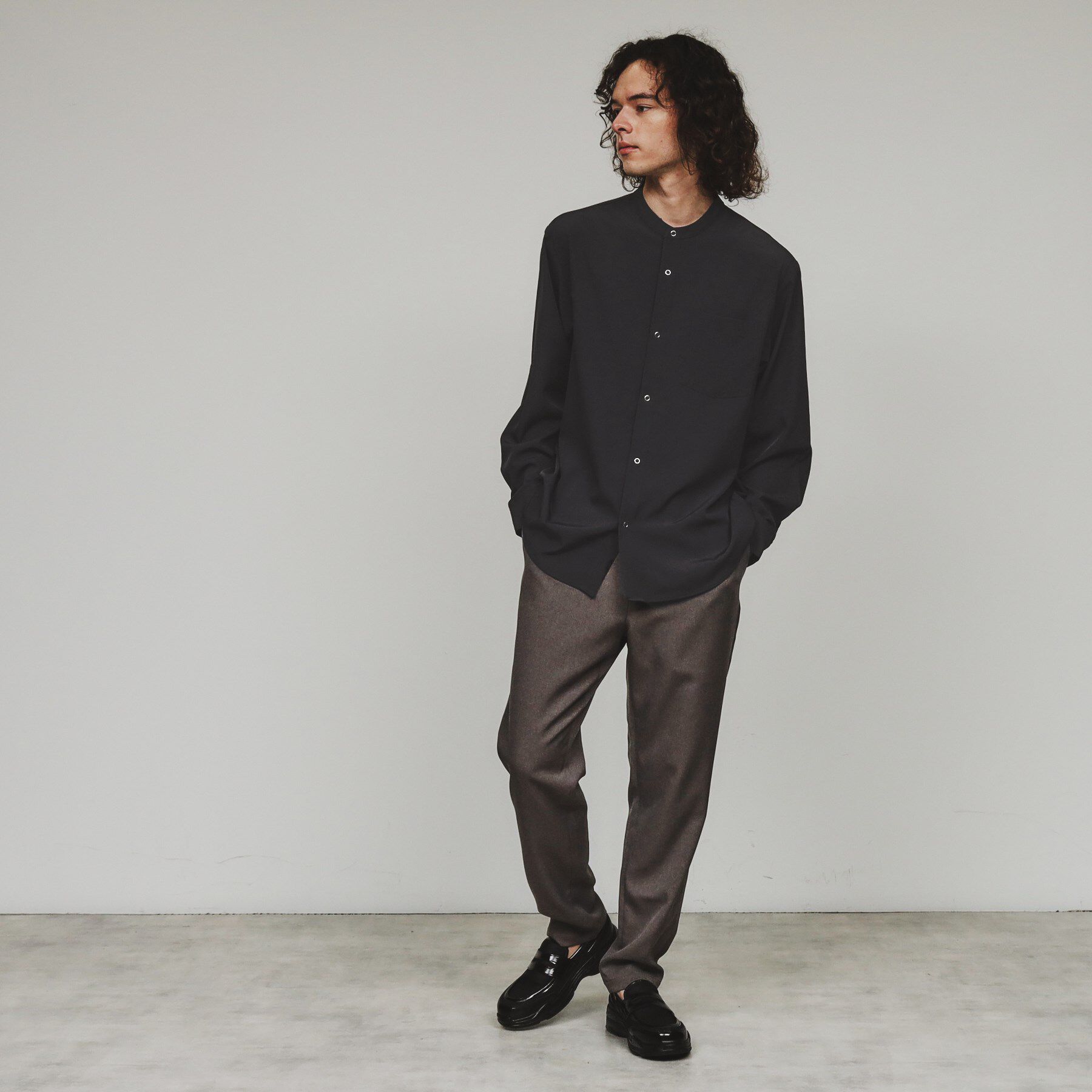 tk.TAKEO KIKUCHI「バンドカラーリングドットシャツ」|シャツ・ブラウス|