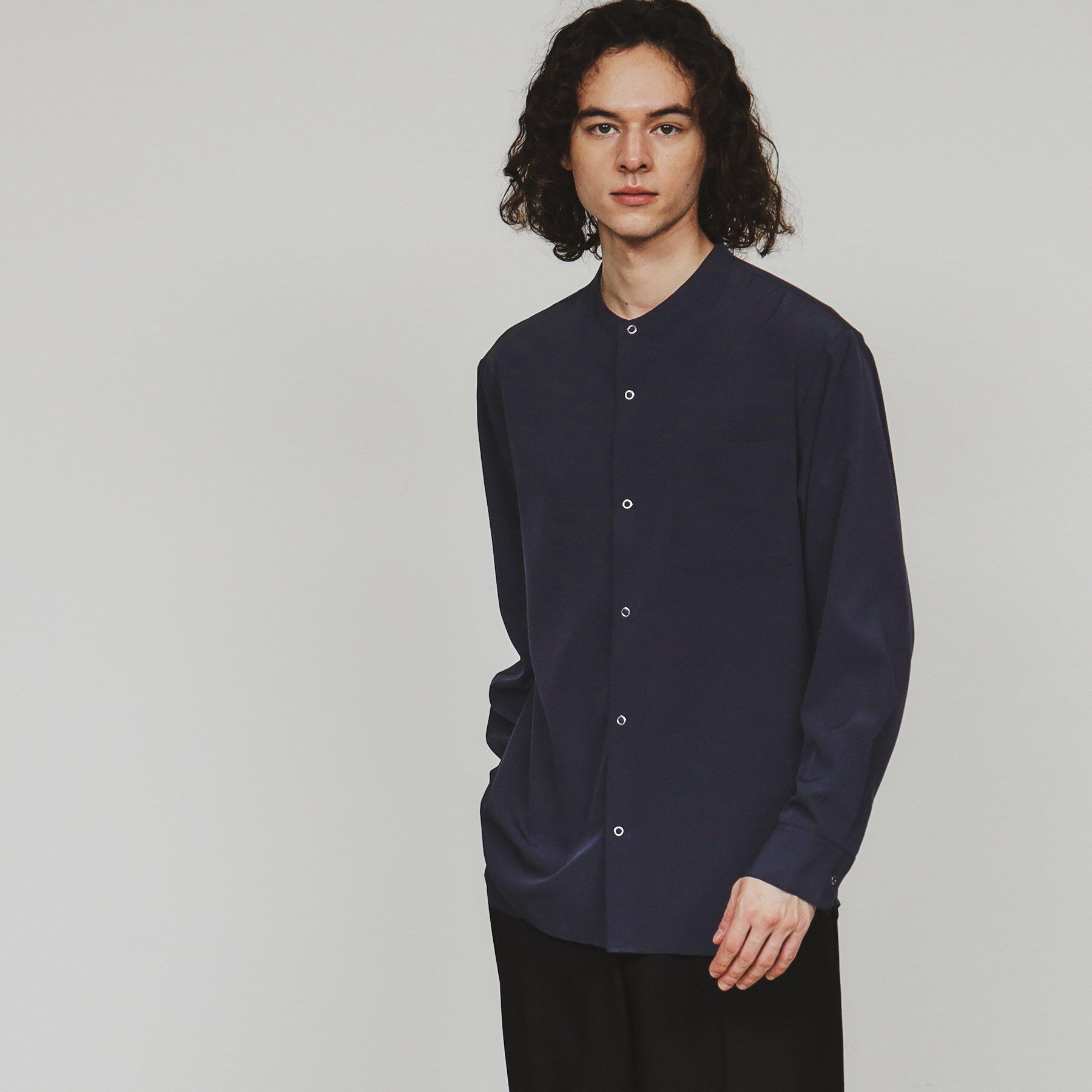 tk.TAKEO KIKUCHI「バンドカラーリングドットシャツ」|シャツ・ブラウス|