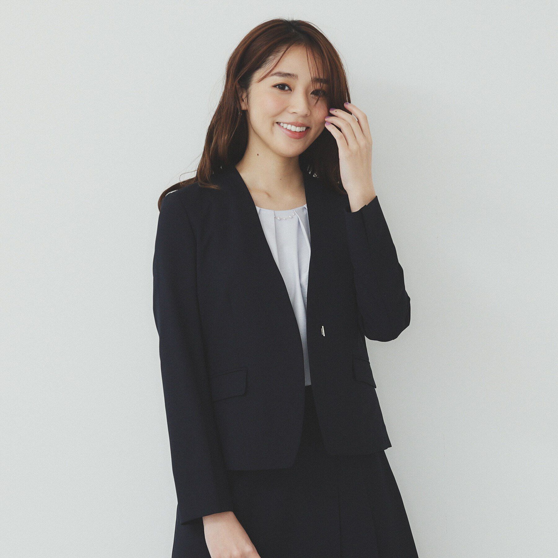 index「ストレッチノーカラージャケット/セットアップ対応可【洗える/イージーアイロン/抗ピル】」|ノーカラージャケット|