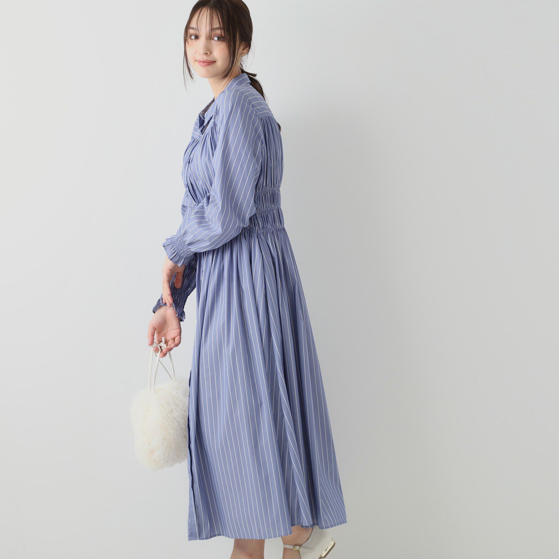 Couture broach「シャーリングシャツワンピース」|ワンピース|