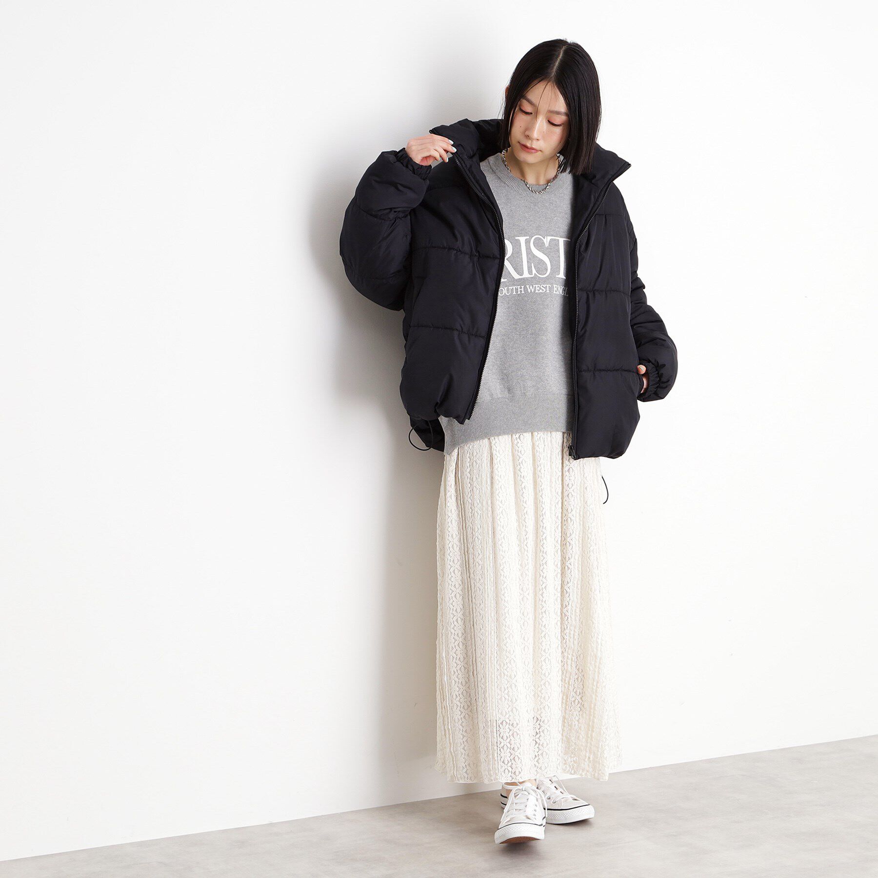 THE SHOP TK「【撥水】タフタ中綿ブルゾン」|ダウン|