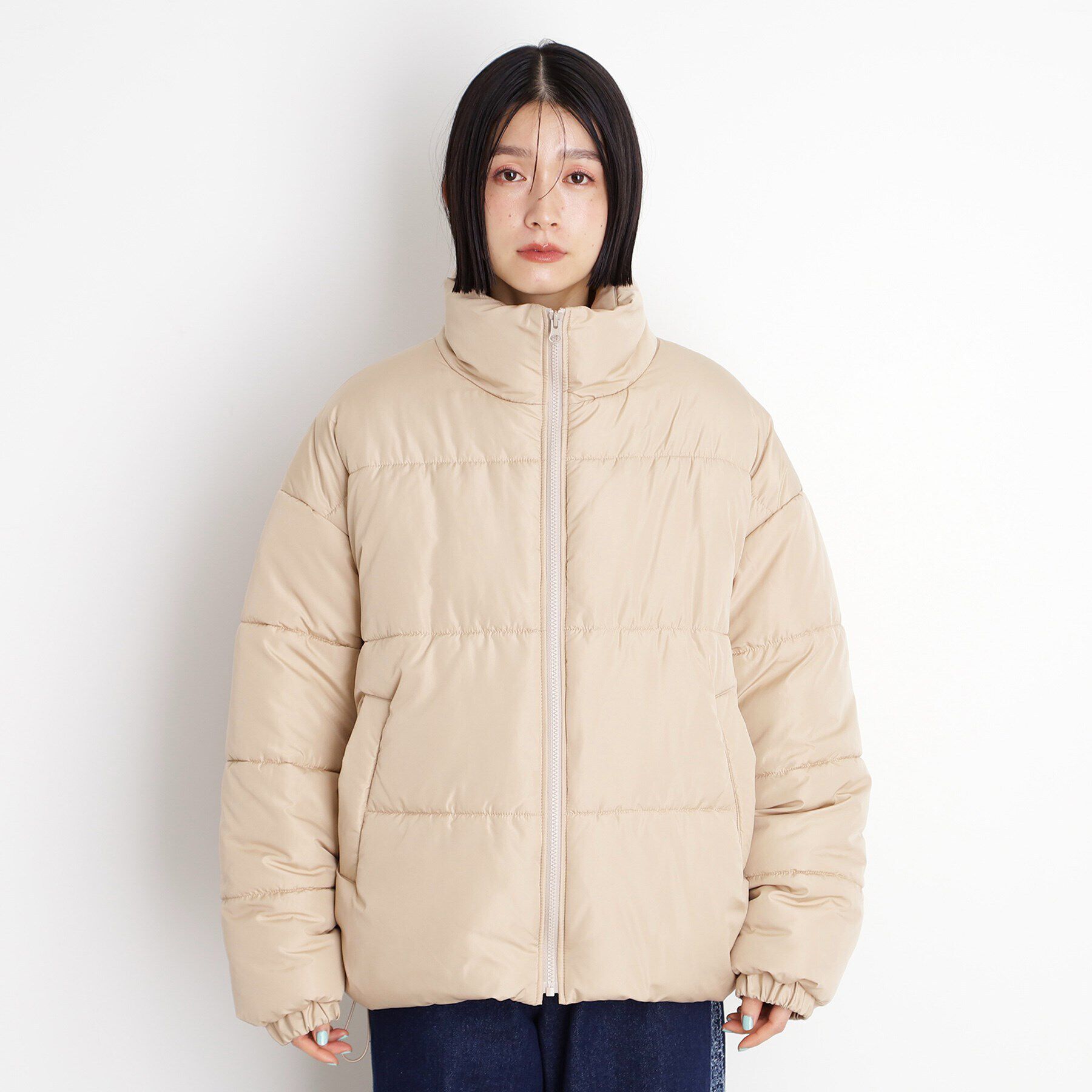 THE SHOP TK「【撥水】タフタ中綿ブルゾン」|ダウン|