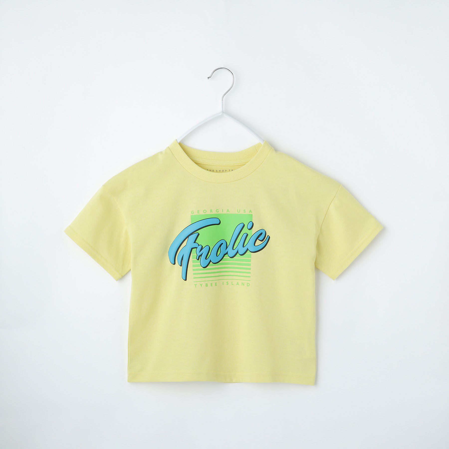 THE SHOP TK「【110－160】レトロロゴTシャツ/洗濯機OK」|Tシャツ・カットソー|イエロー(031)