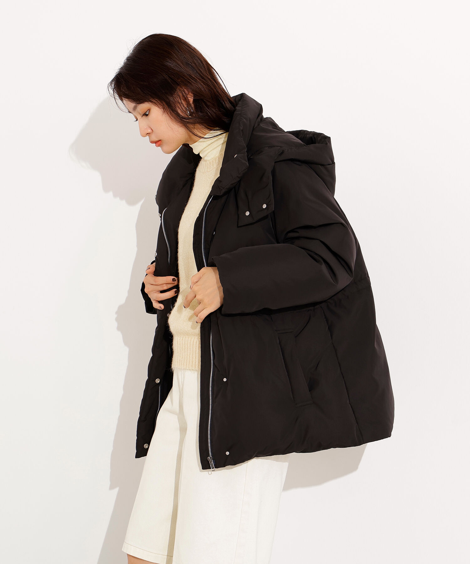  「フーデットミドルダウン」|ブルゾン・スタジャン|