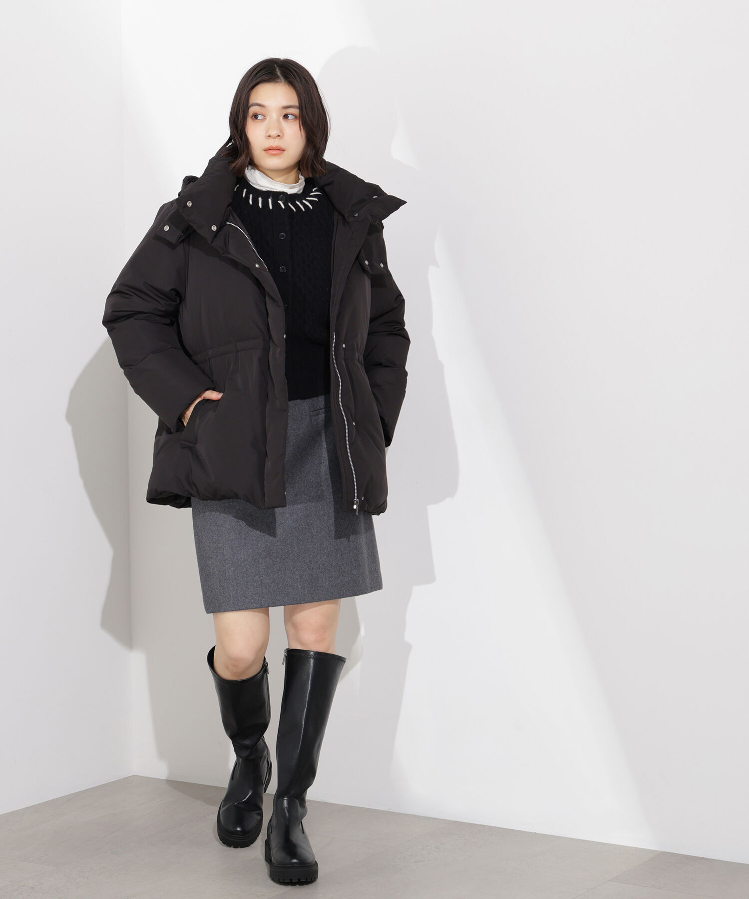  「フーデットミドルダウン」|ブルゾン・スタジャン|