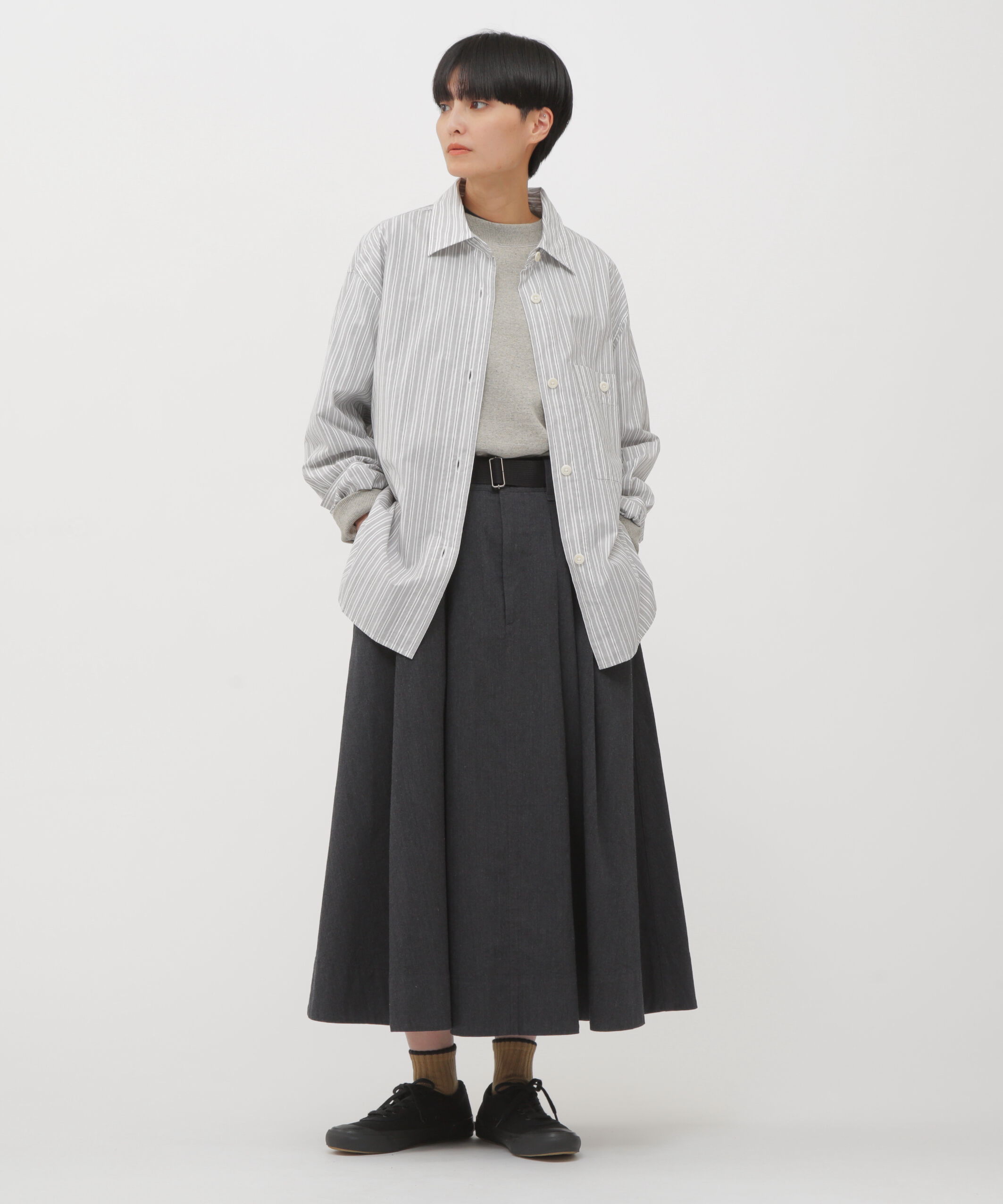 MHL.「PJ STRIPE COTTON POPLIN SHIRT」|シャツ・ブラウス|