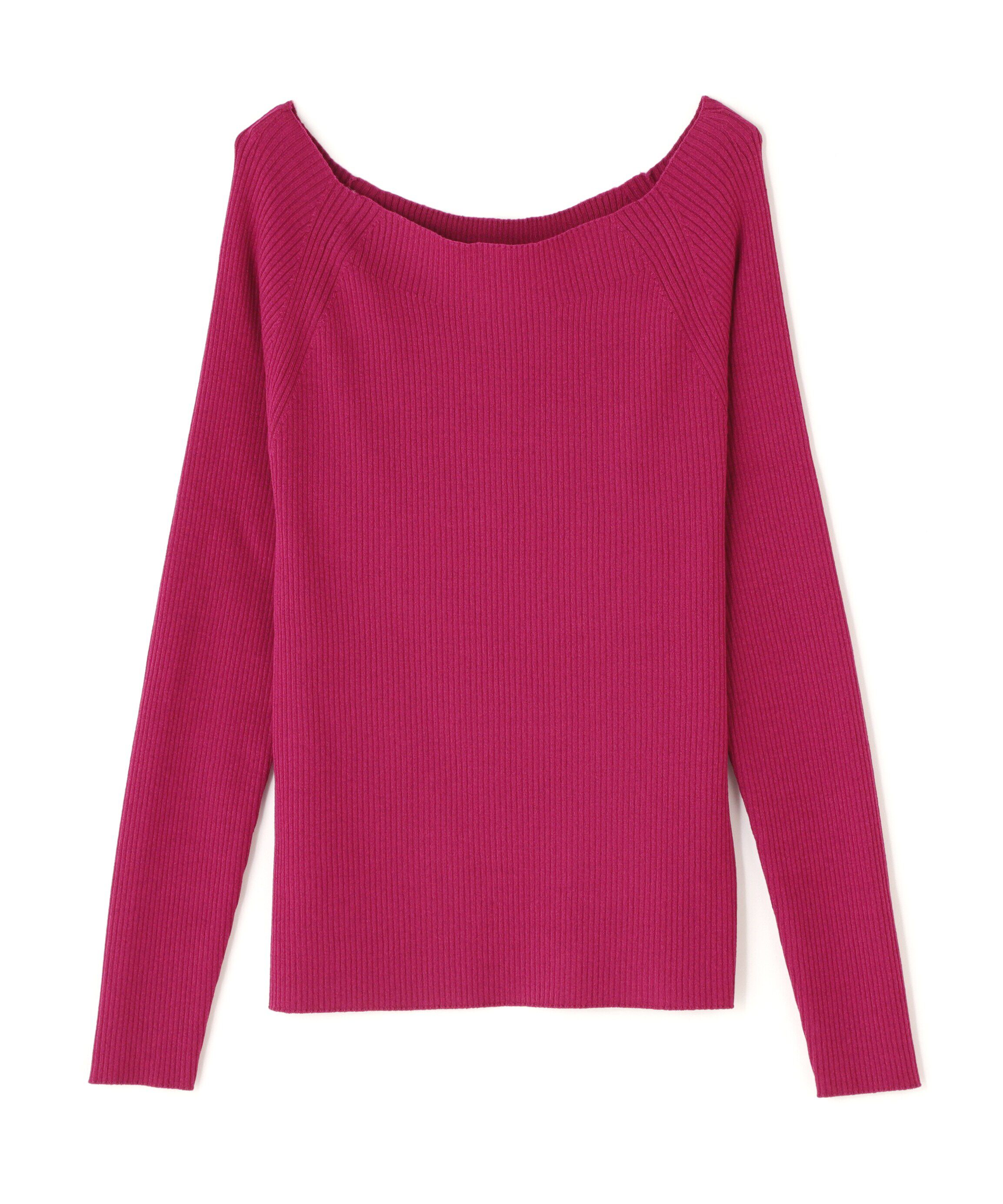  「リブベーシックシリーズ ボートネックニット」|ニット・セーター|