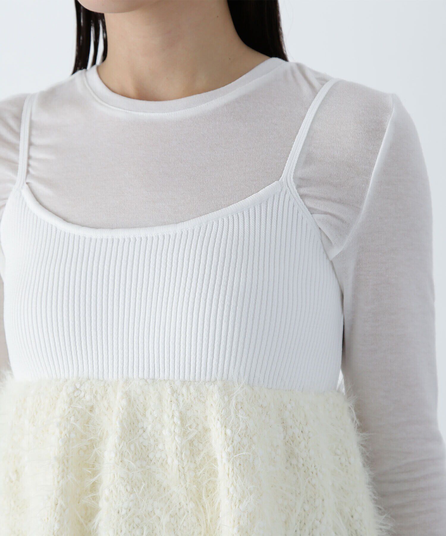  「ポップコーンシャギーニットキャミソール　24AW」|ニット・セーター|