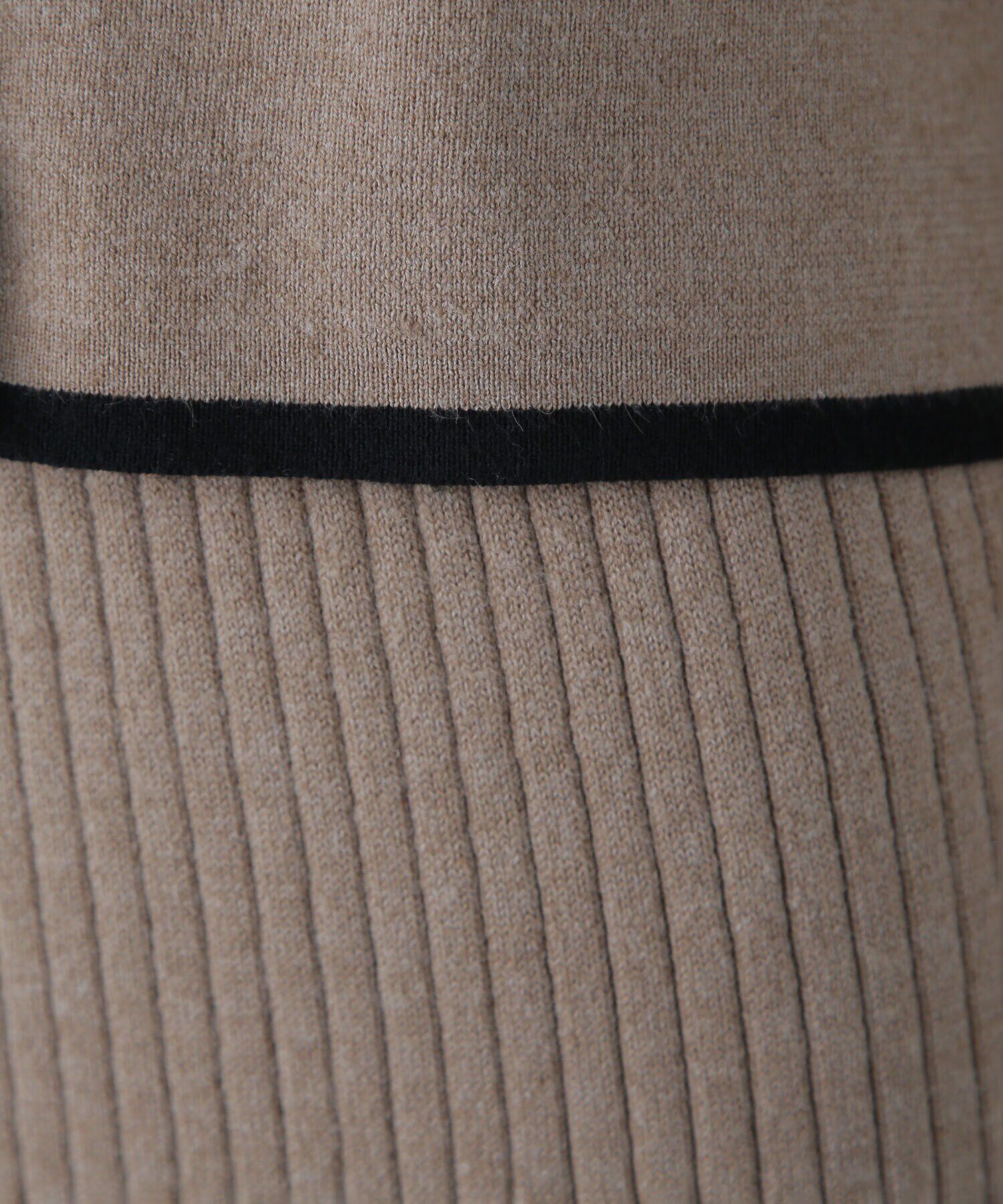  「バイカラーニットジャケット＆スカート」|ワンピース|