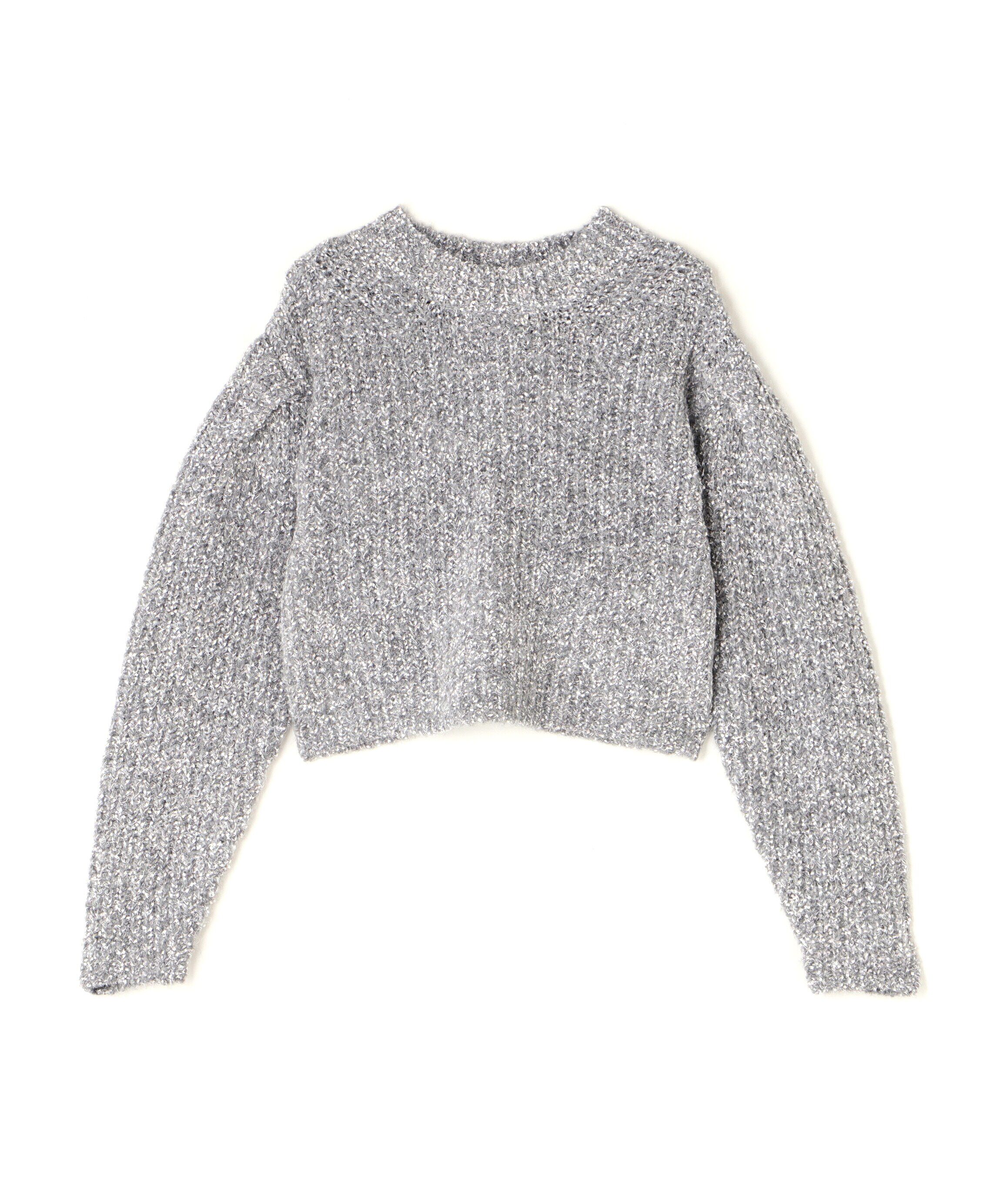  「リボンヤーンショートニット」|ニット・セーター|