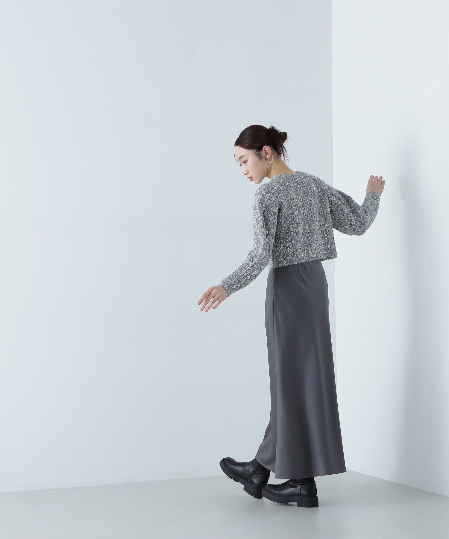  「リボンヤーンショートニット」|ニット・セーター|