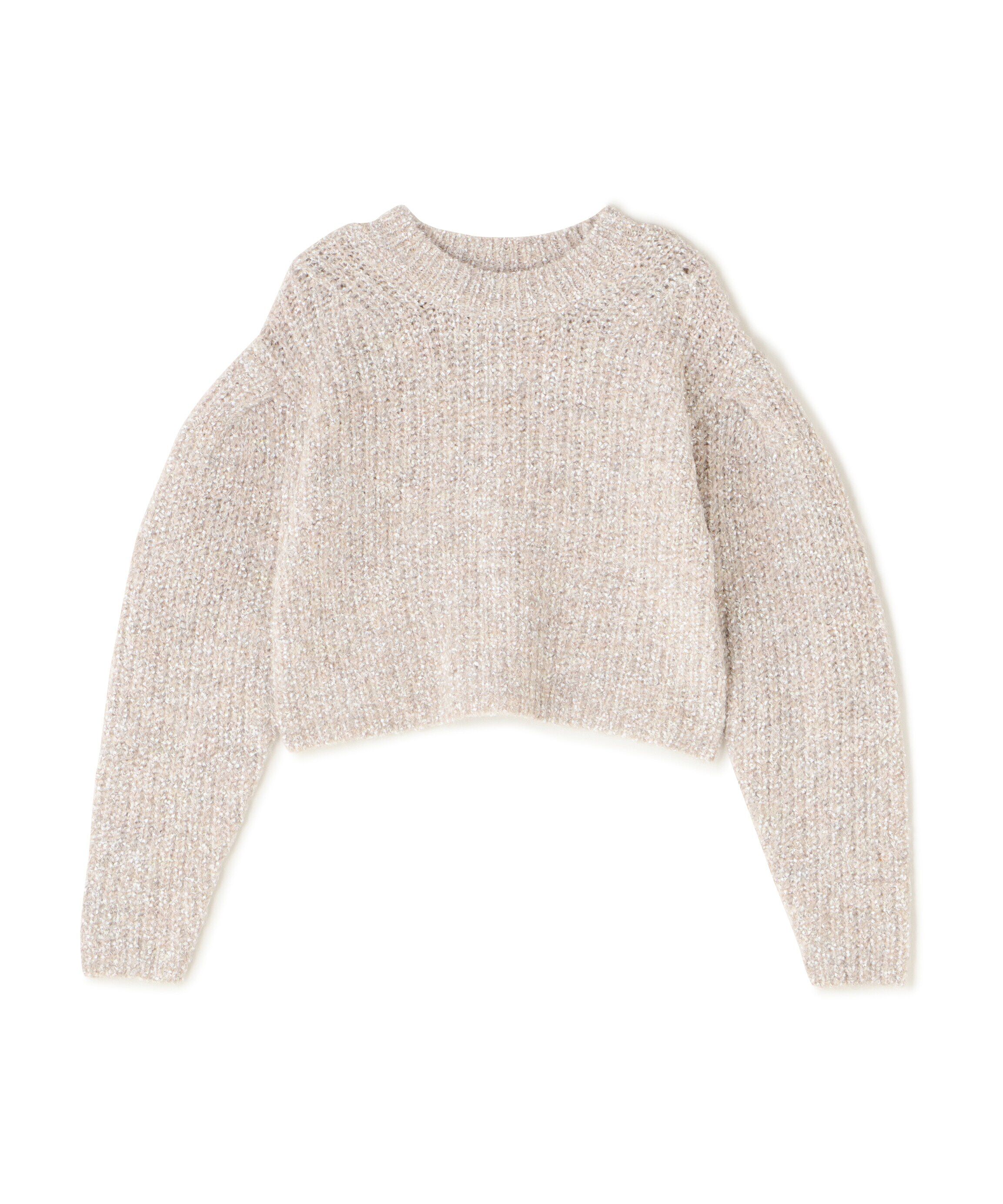  「リボンヤーンショートニット」|ニット・セーター|