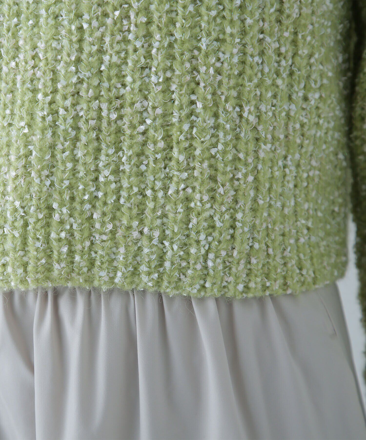  「リボンヤーンショートニット」|ニット・セーター|