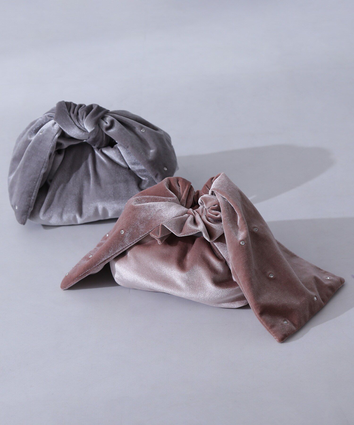  「ビッグリボンベロアバッグ」|ハンドバッグ|ピンク