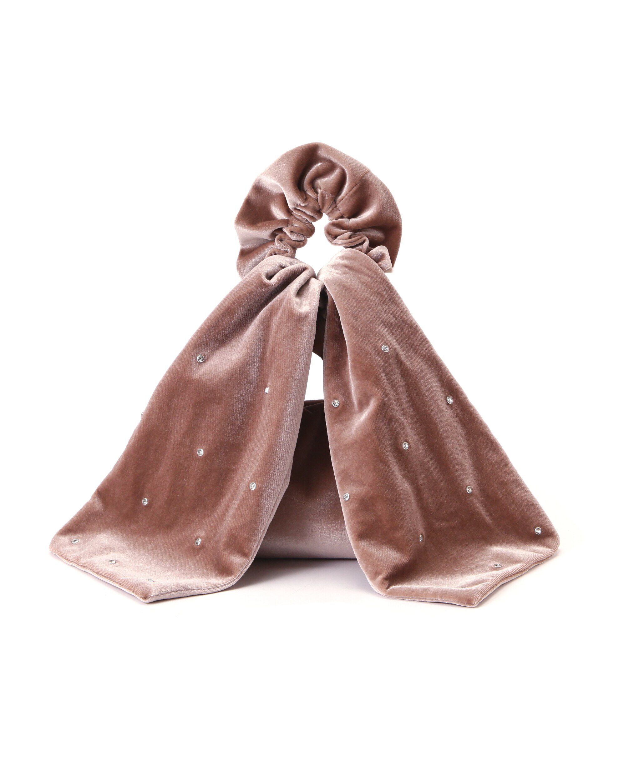  「ビッグリボンベロアバッグ」|ハンドバッグ|