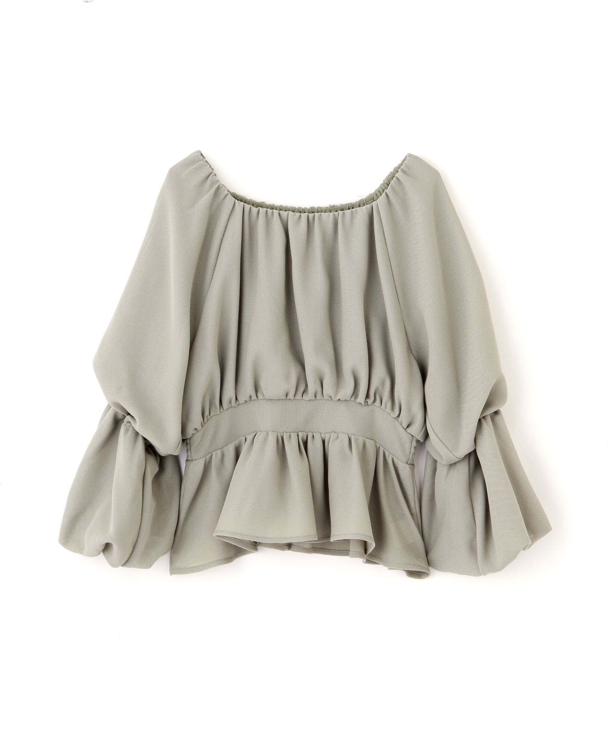  「メッシュペプラムギャザーブラウス」|シャツ・ブラウス|