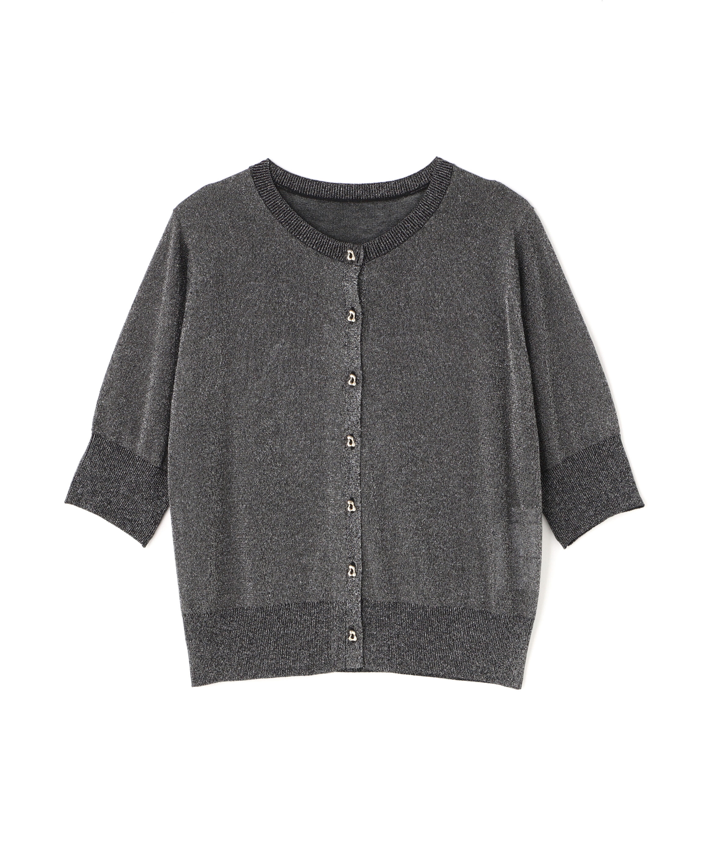  「ハーフスリーブラメカーディガン」|ニット・セーター|