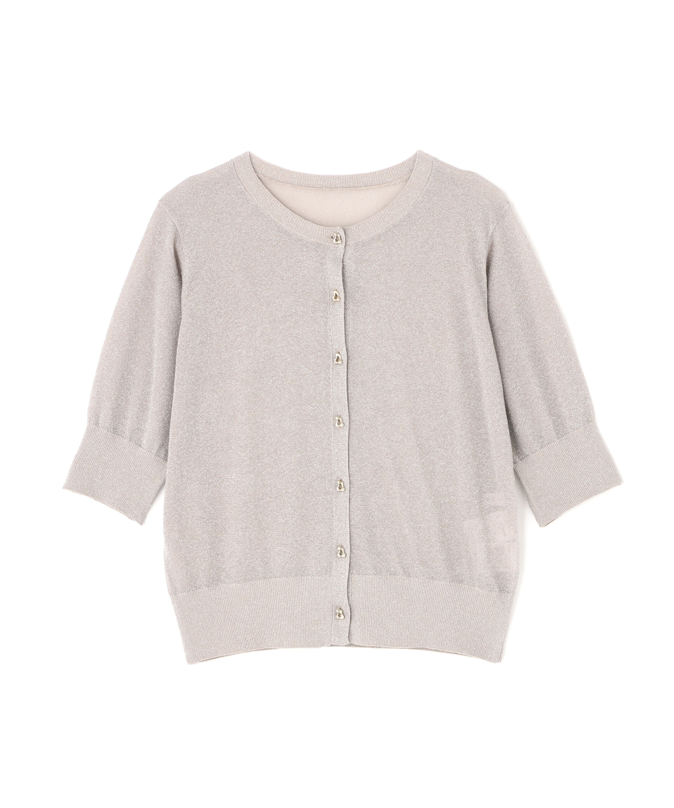  「ハーフスリーブラメカーディガン」|ニット・セーター|