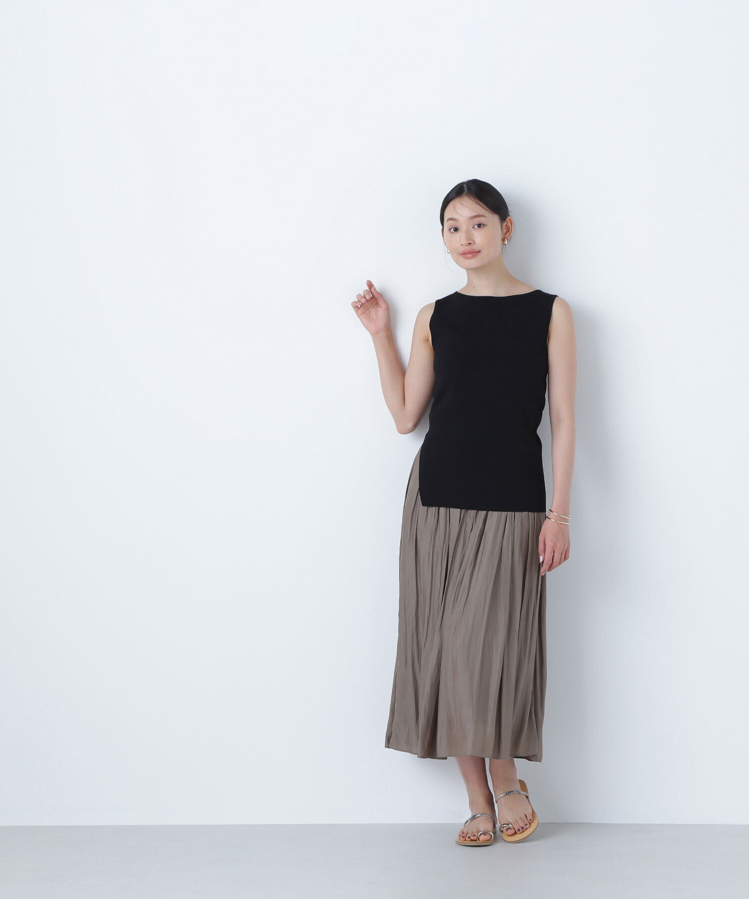  「割繊ギャザースカート」|スカート|