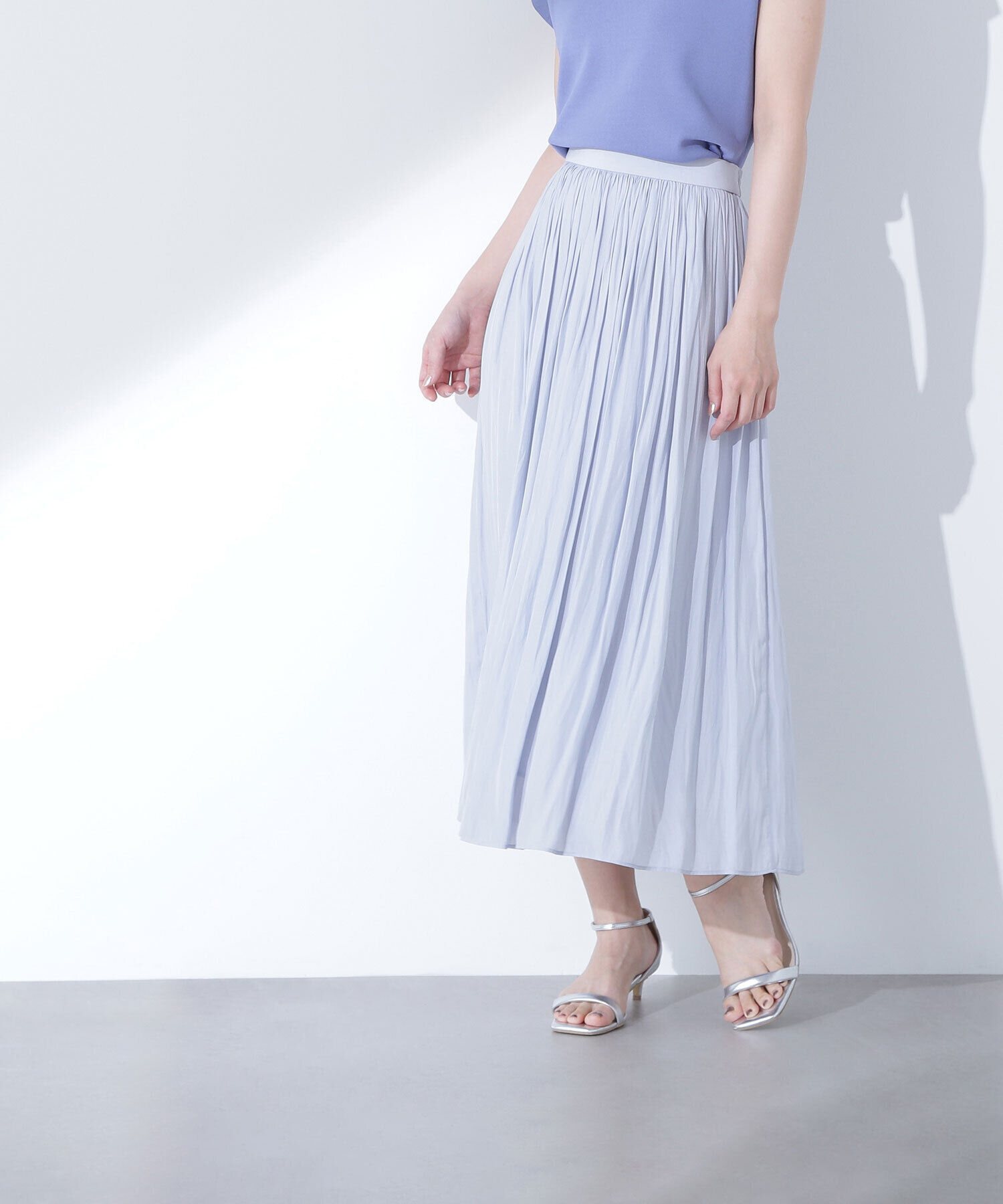  「割繊ギャザースカート」|スカート|