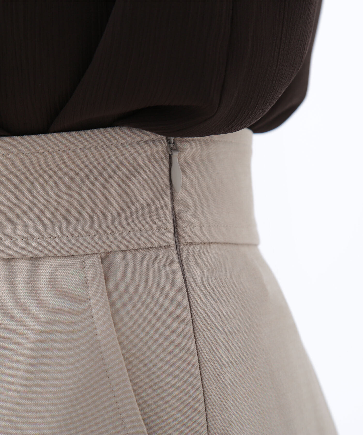  「サイドボタンリネンライクスカート」|スカート|