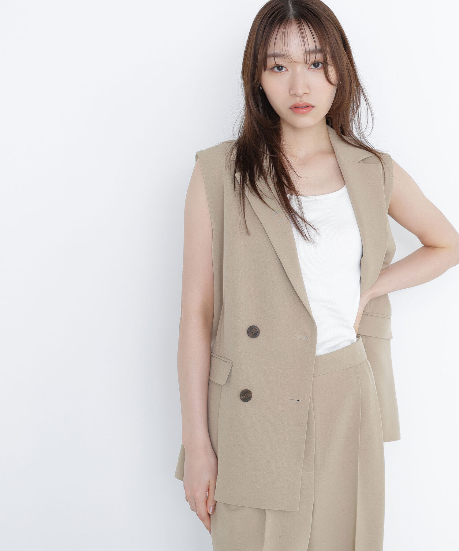  「ドライタッチ SETUP ボクシージレ　　　」|ブルゾン・スタジャン|ベージュ