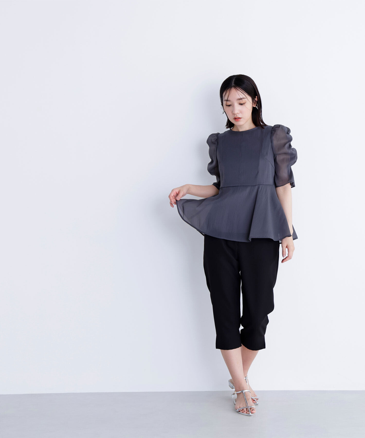  「シアーペプラムブラウス」|シャツ・ブラウス|
