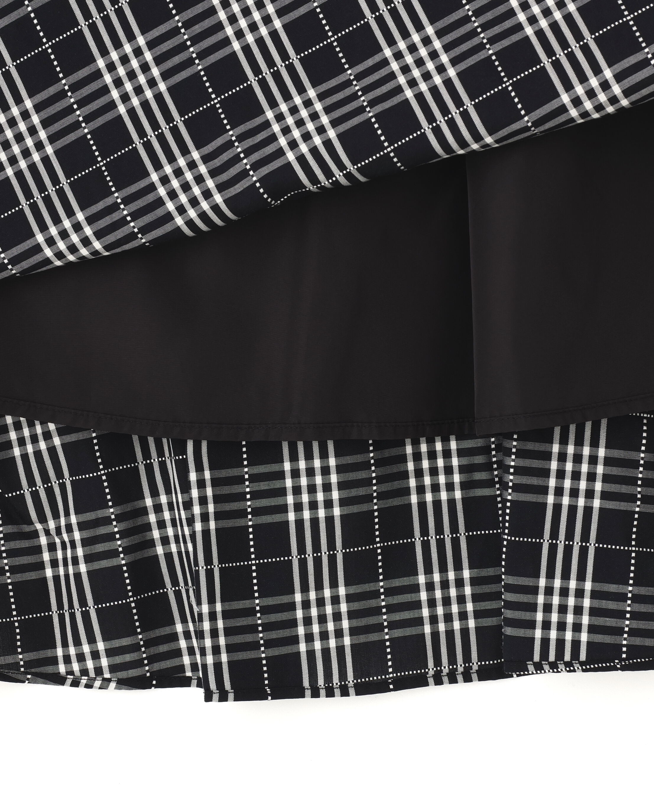  「モノトーンチェックワンピース」|ワンピース|