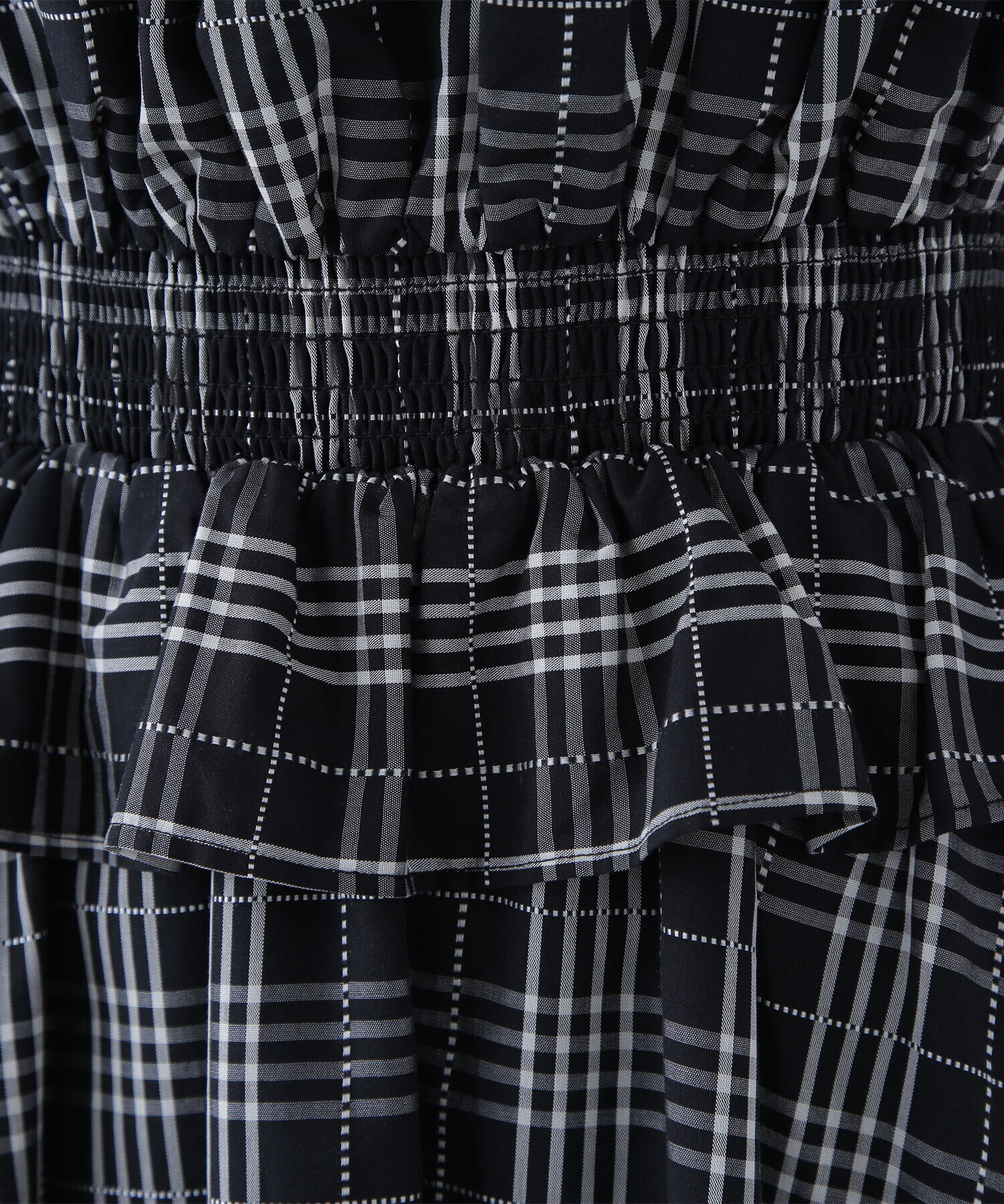  「モノトーンチェックワンピース」|ワンピース|