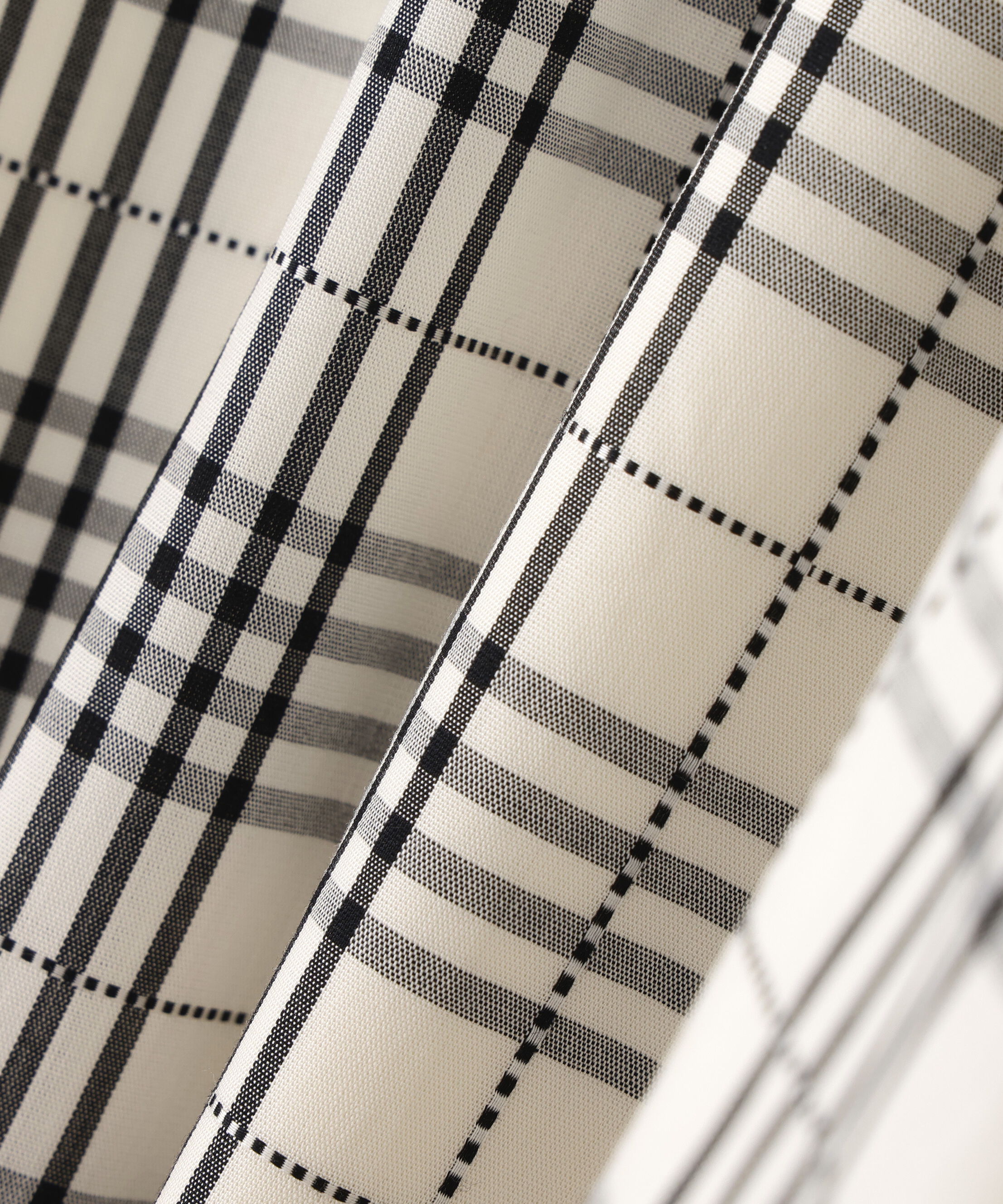  「モノトーンチェックワンピース」|ワンピース|