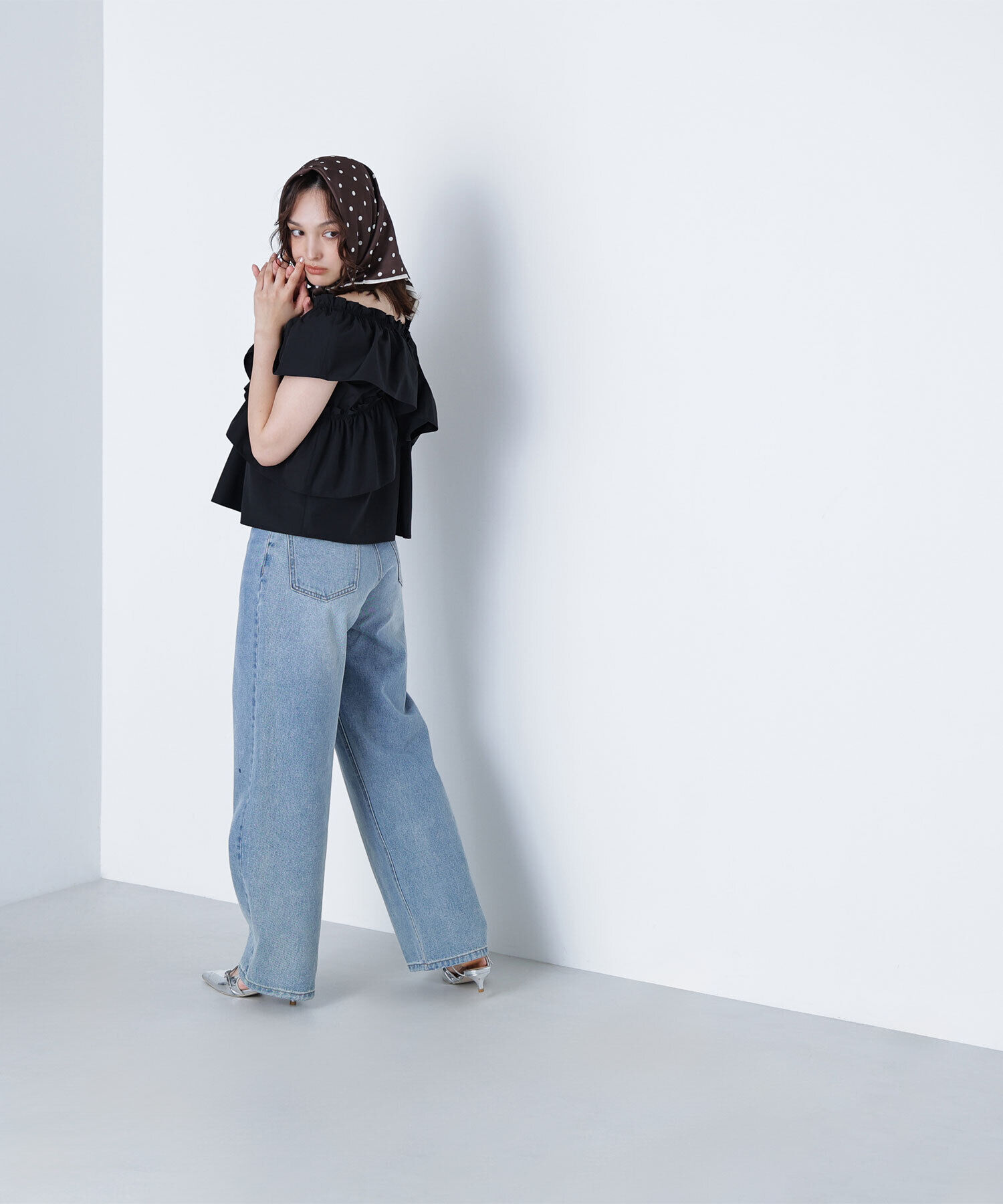  「クロスフリルギャザーブラウス」|シャツ・ブラウス|