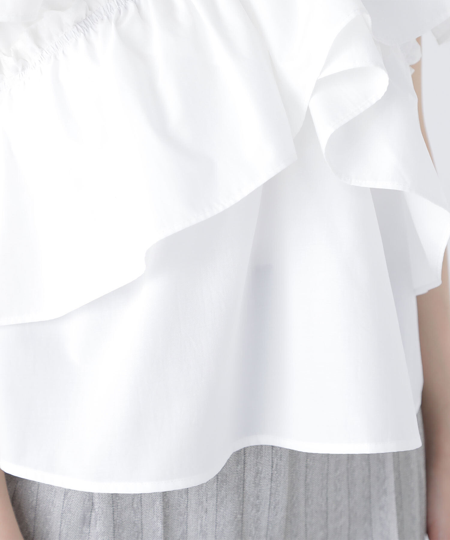 「クロスフリルギャザーブラウス」|シャツ・ブラウス|