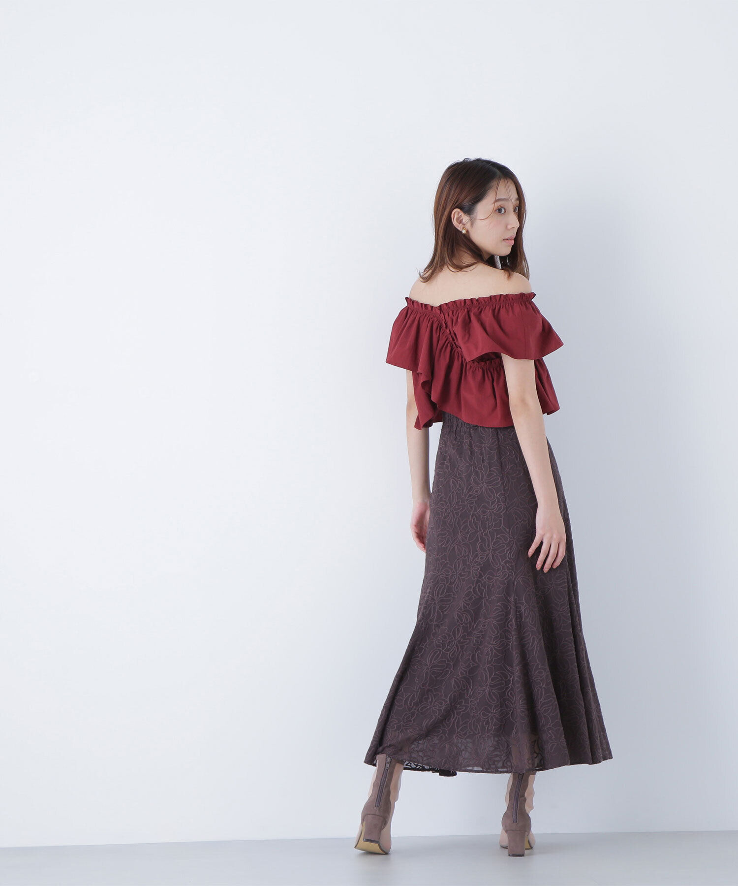  「クロスフリルギャザーブラウス」|シャツ・ブラウス|