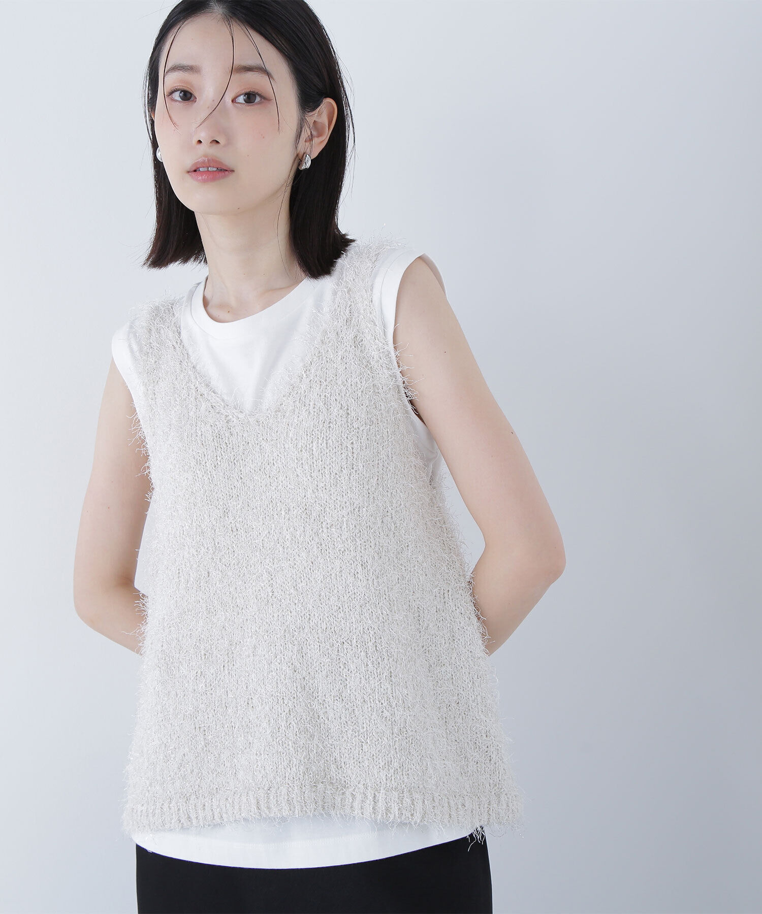  「フリンジニットベストセット」|ニット・セーター|