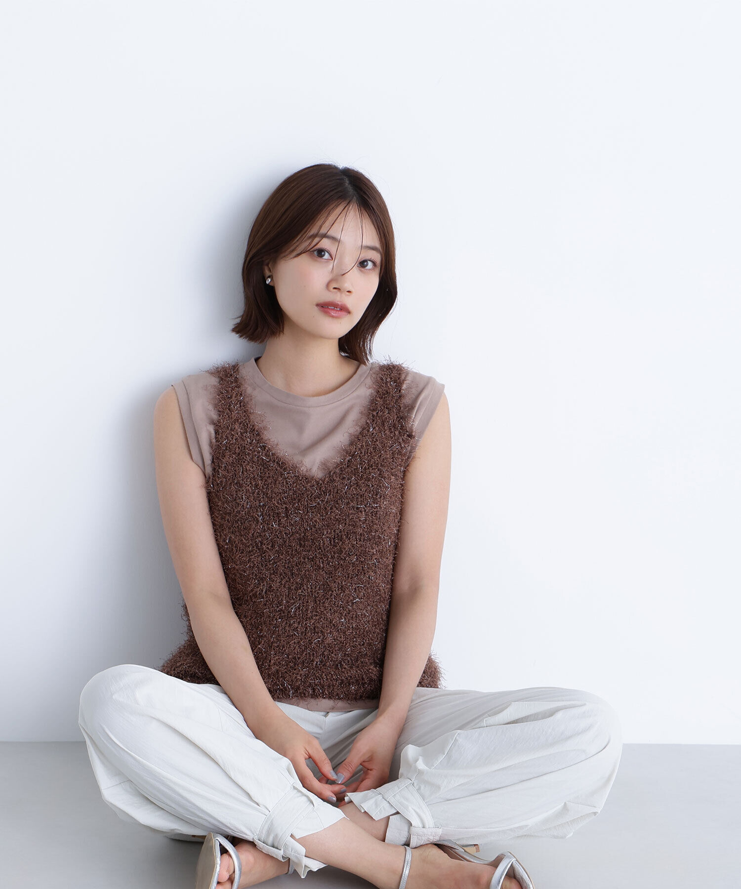  「フリンジニットベストセット」|ニット・セーター|