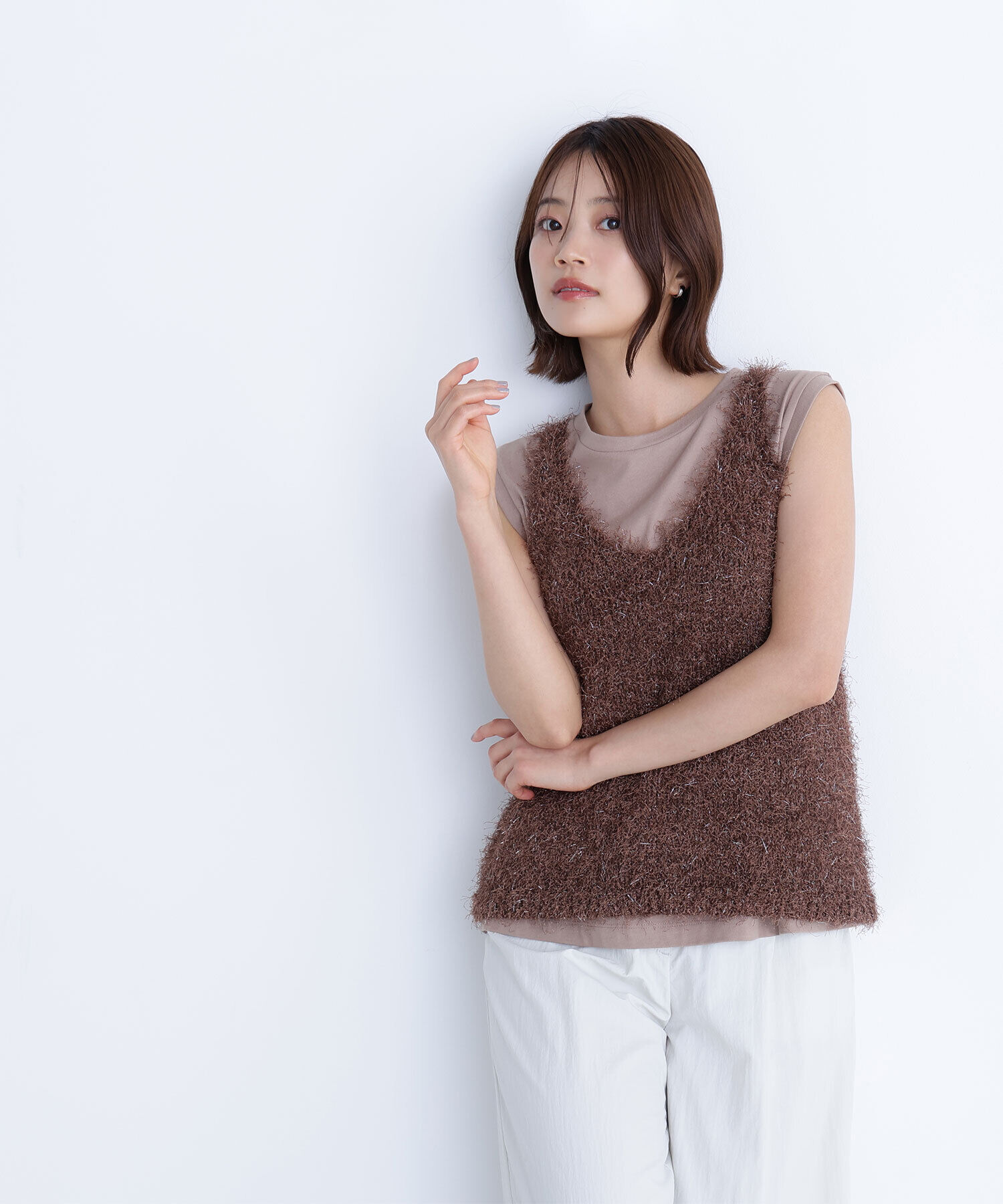  「フリンジニットベストセット」|ニット・セーター|
