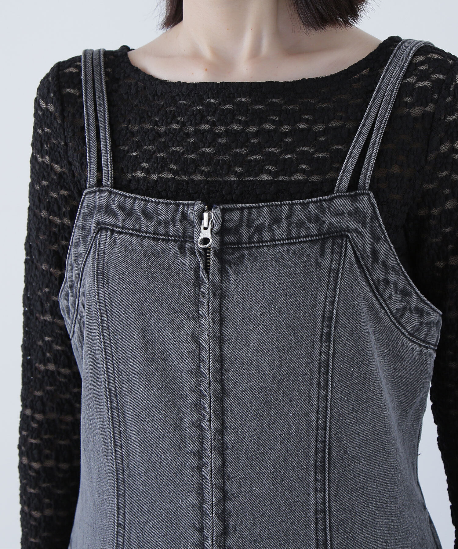  「デニムナローキャミワンピース」|ワンピース|