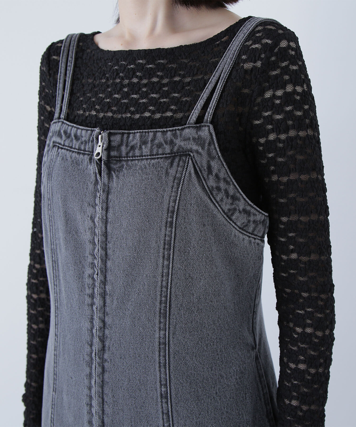  「デニムナローキャミワンピース」|ワンピース|