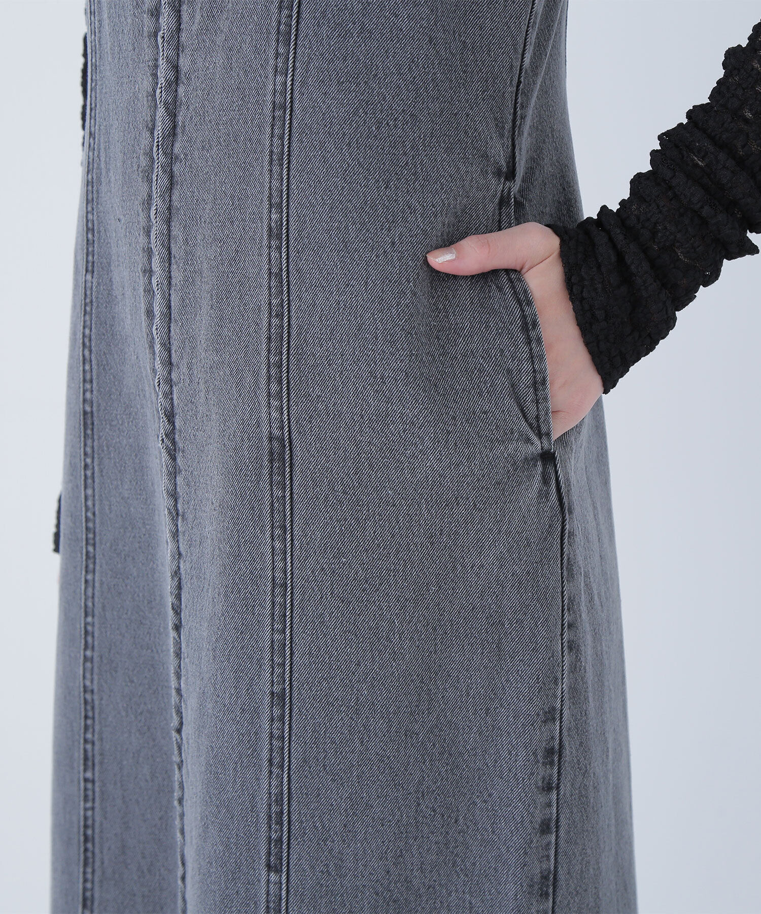  「デニムナローキャミワンピース」|ワンピース|