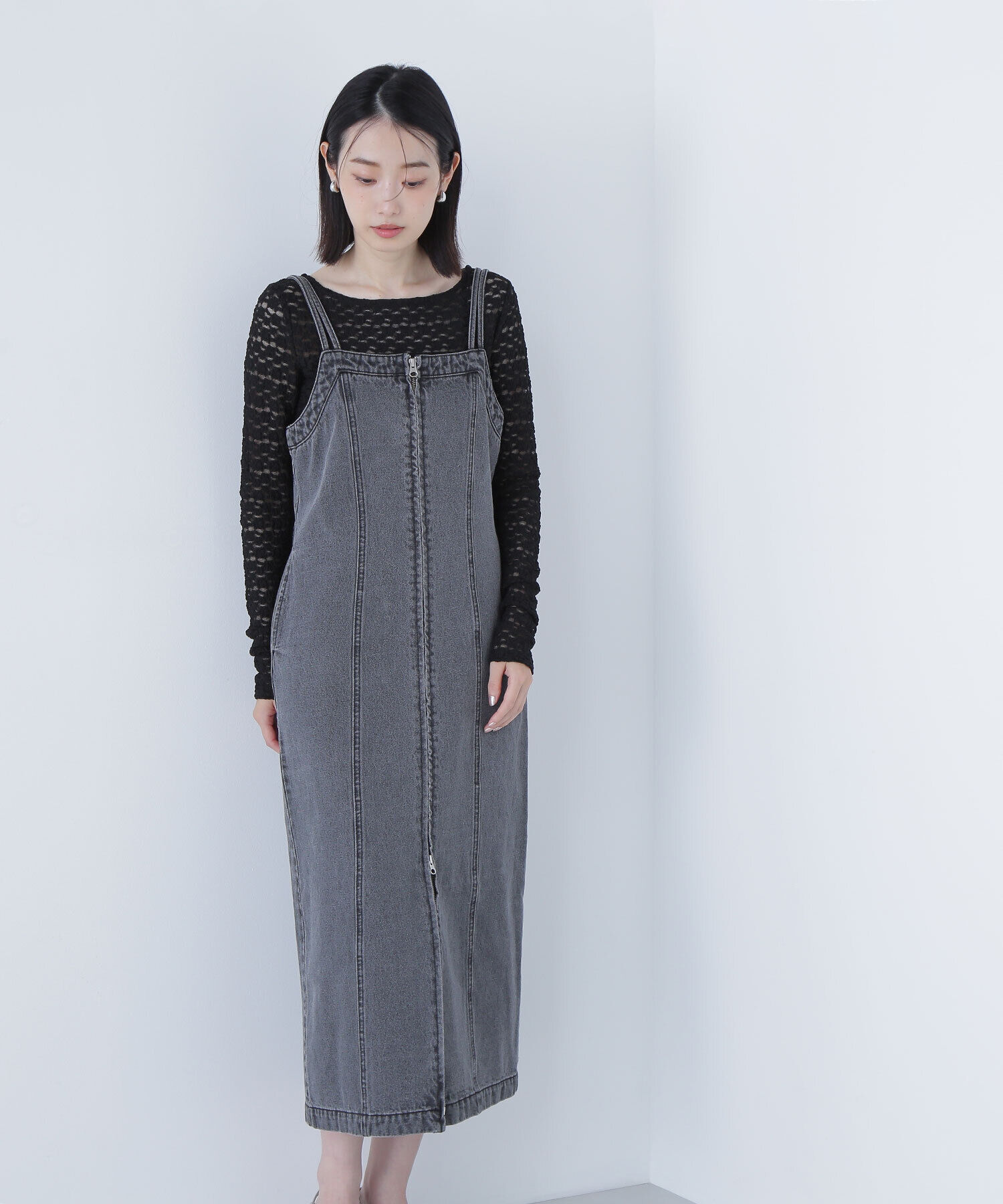  「デニムナローキャミワンピース」|ワンピース|