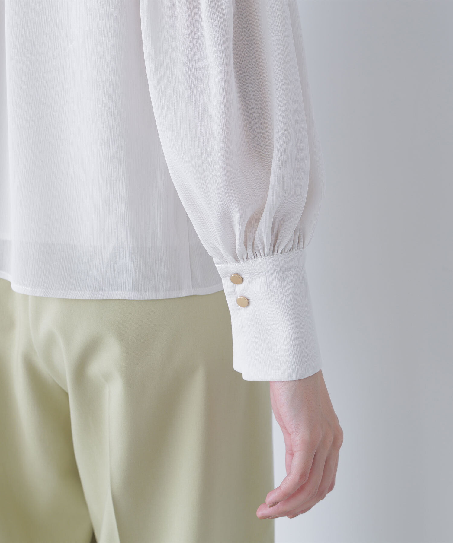  「シャーリング楊柳ブラウス」|シャツ・ブラウス|