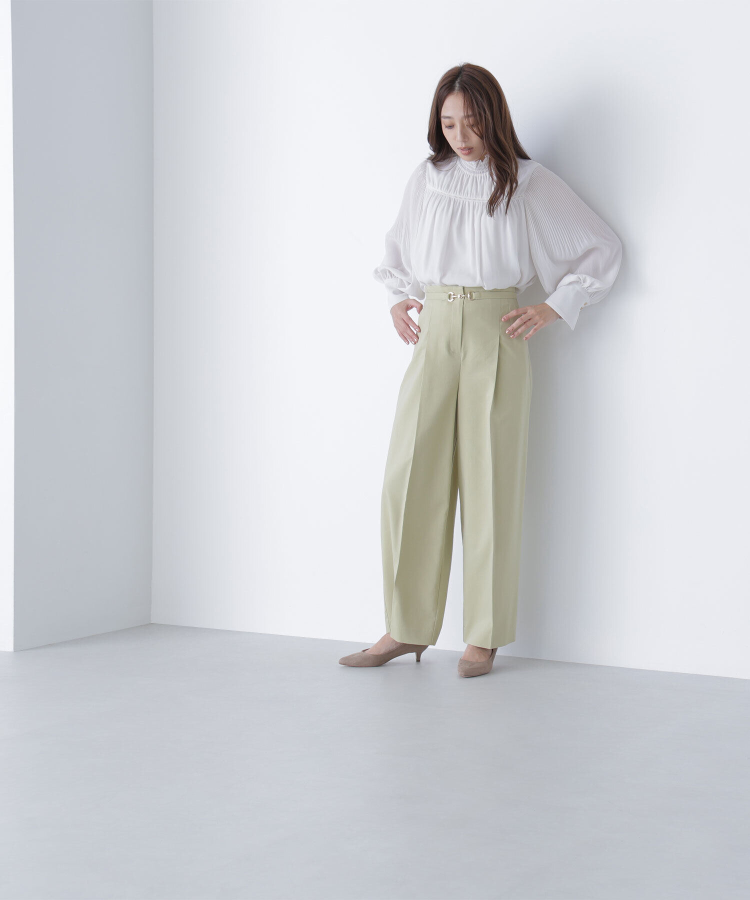  「シャーリング楊柳ブラウス」|シャツ・ブラウス|