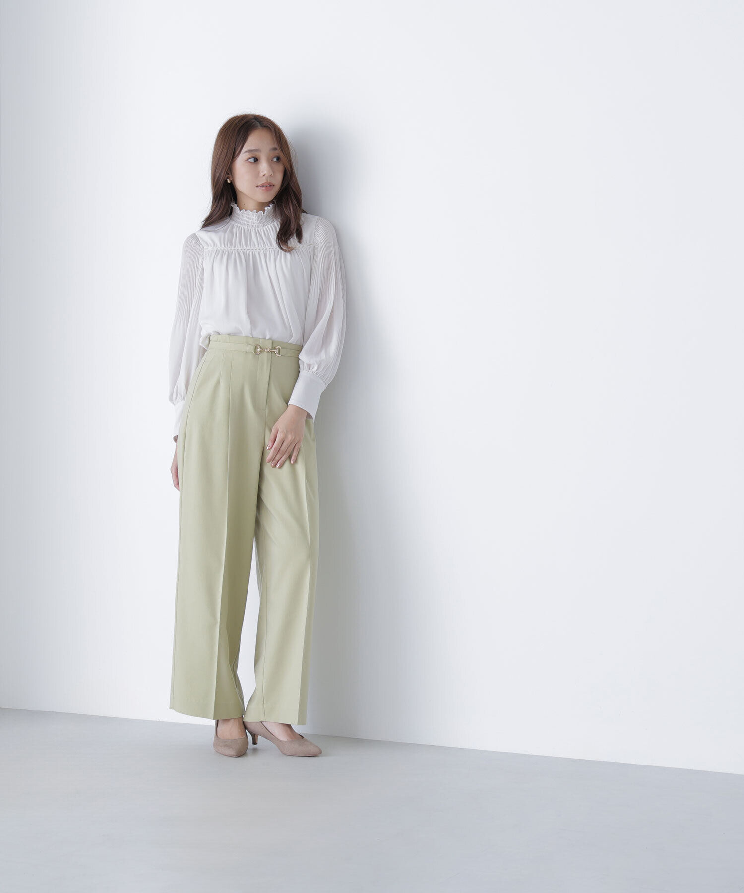  「シャーリング楊柳ブラウス」|シャツ・ブラウス|