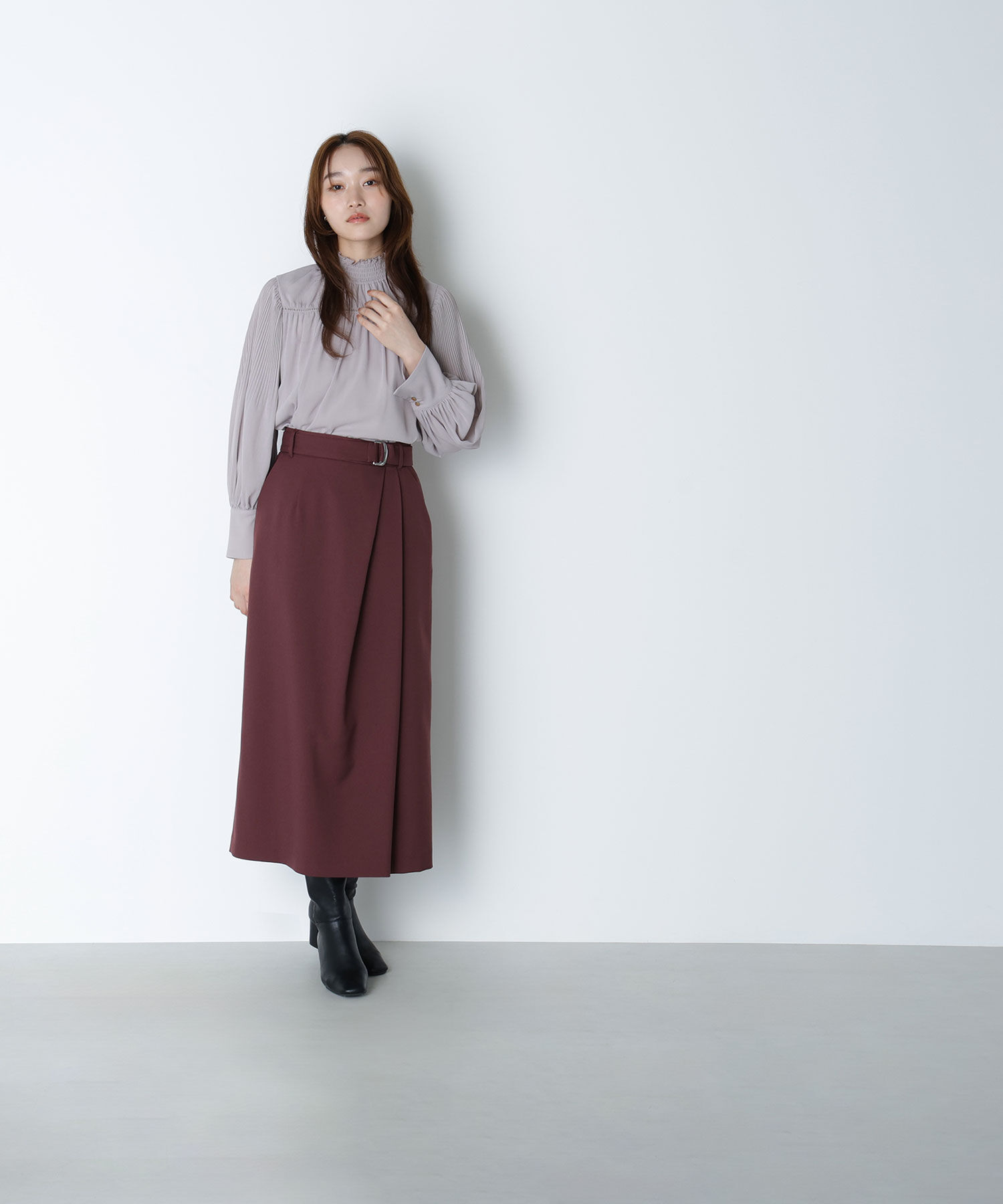  「シャーリング楊柳ブラウス」|シャツ・ブラウス|