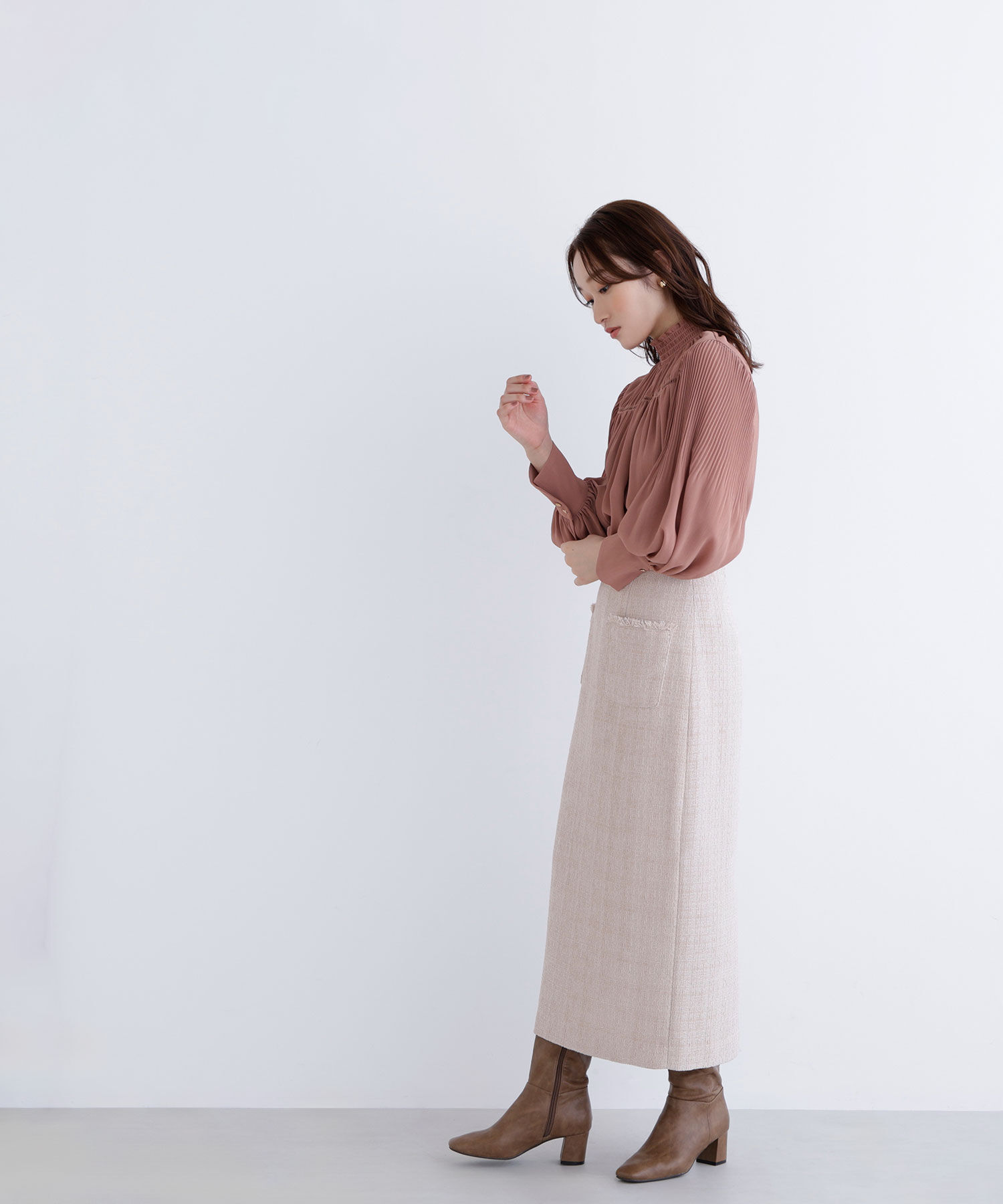  「シャーリング楊柳ブラウス」|シャツ・ブラウス|