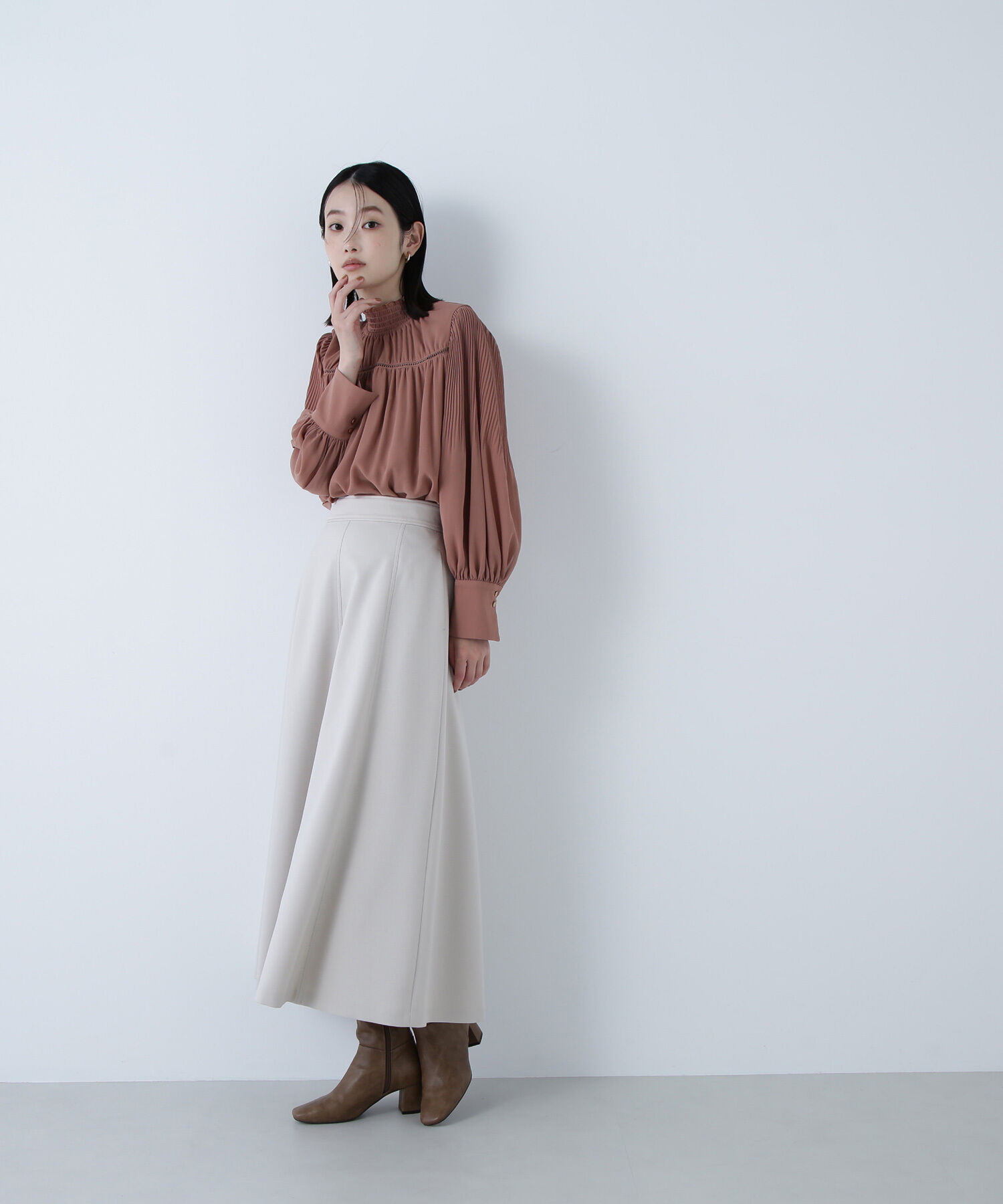  「シャーリング楊柳ブラウス」|シャツ・ブラウス|