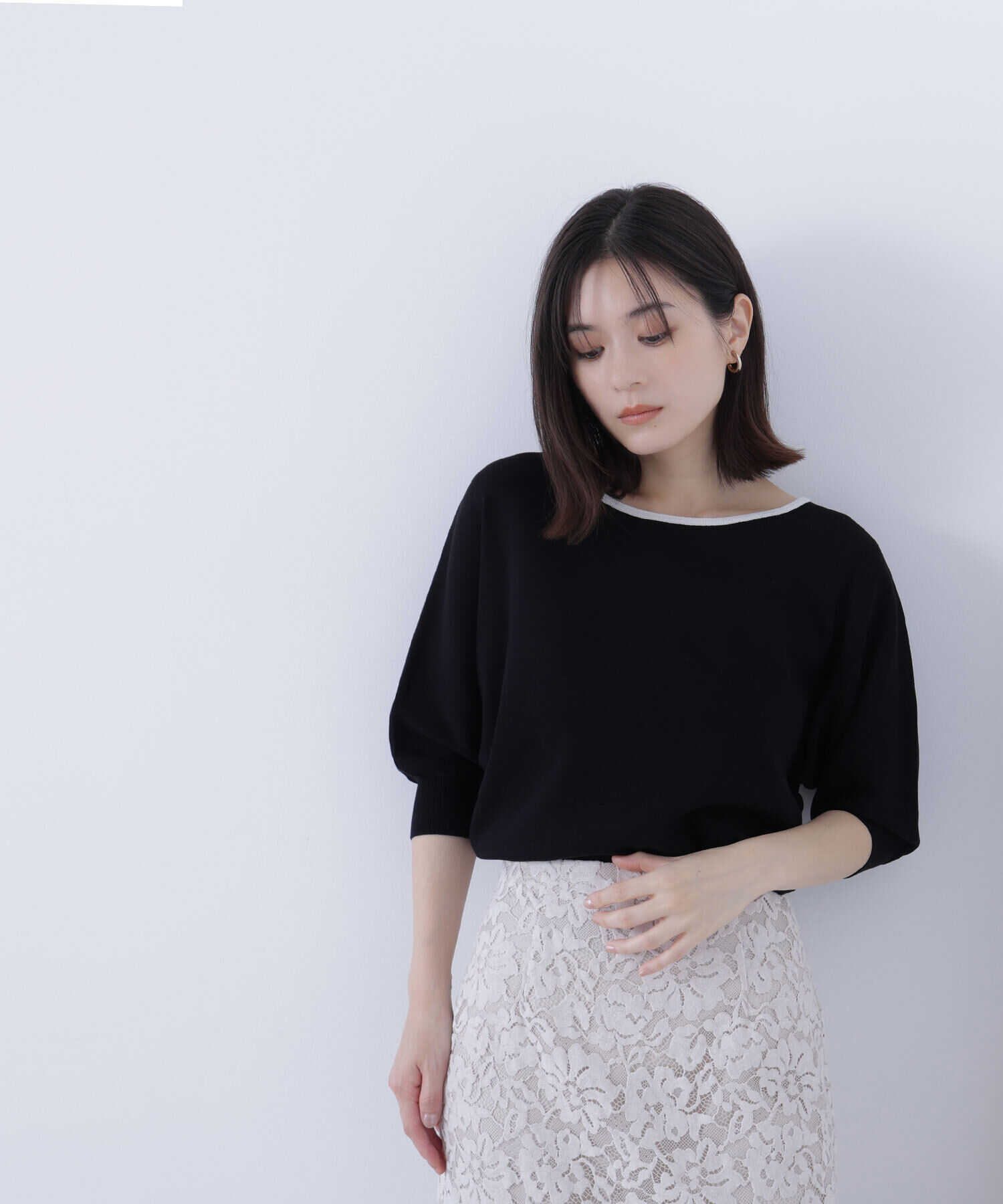  「総針ベーシックシリーズ バイカラードルマンニット」|ニット・セーター|