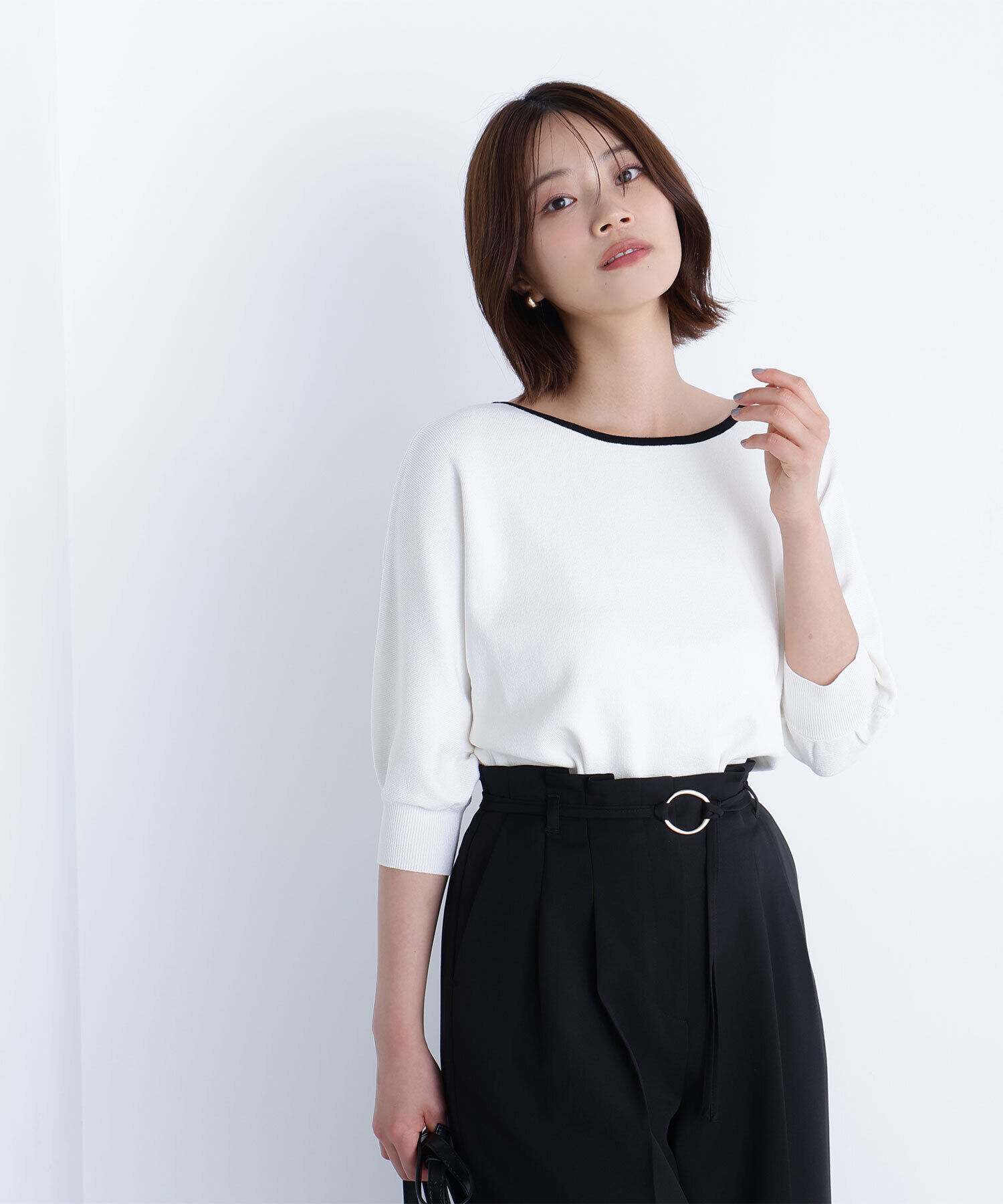  「総針ベーシックシリーズ バイカラードルマンニット」|ニット・セーター|