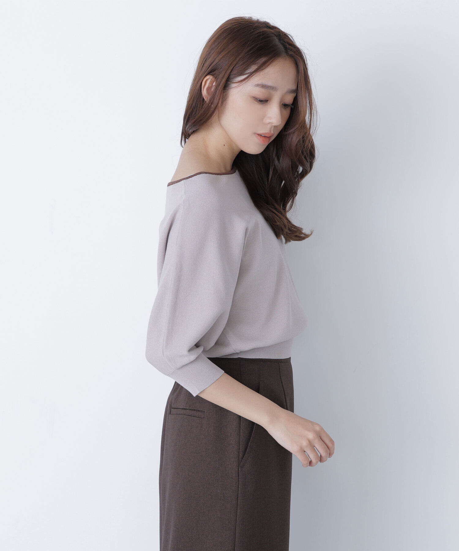  「総針ベーシックシリーズ バイカラードルマンニット」|ニット・セーター|